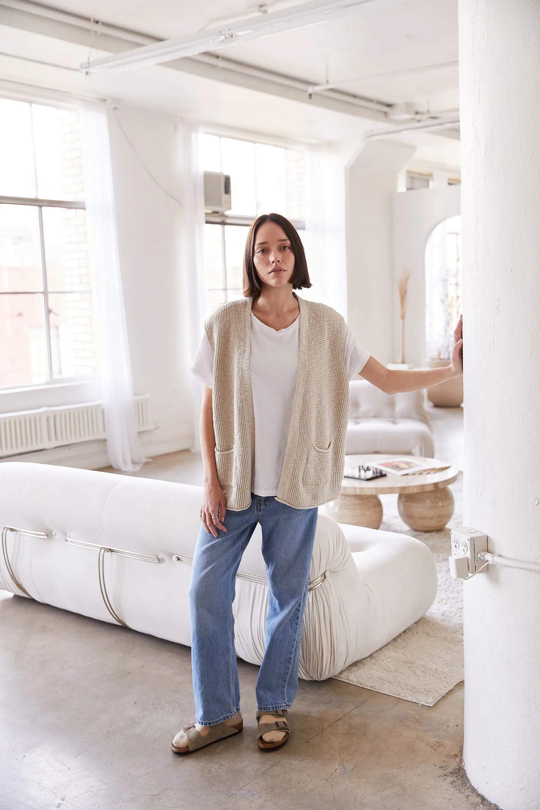 Oversized Sleeveless Cardigan sold by It is well L.A. product image thumbnail 2