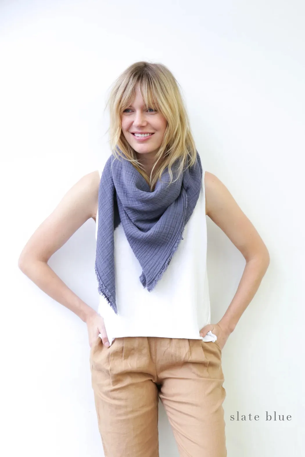 Crinkled Gauze Scarf sold by It is well L.A. product image thumbnail 4