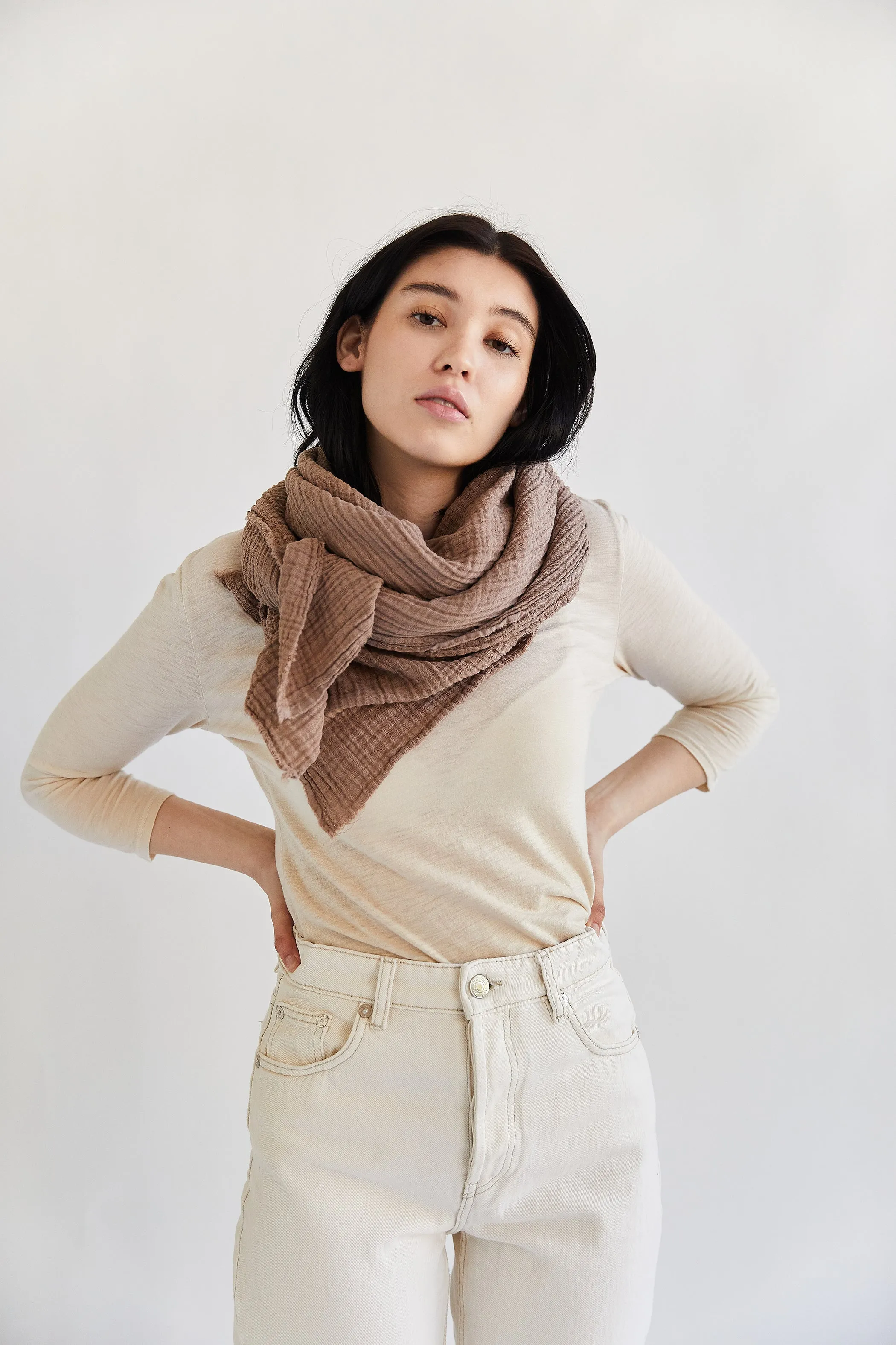 Crinkled Gauze Scarf sold by It is well L.A. product image thumbnail 3