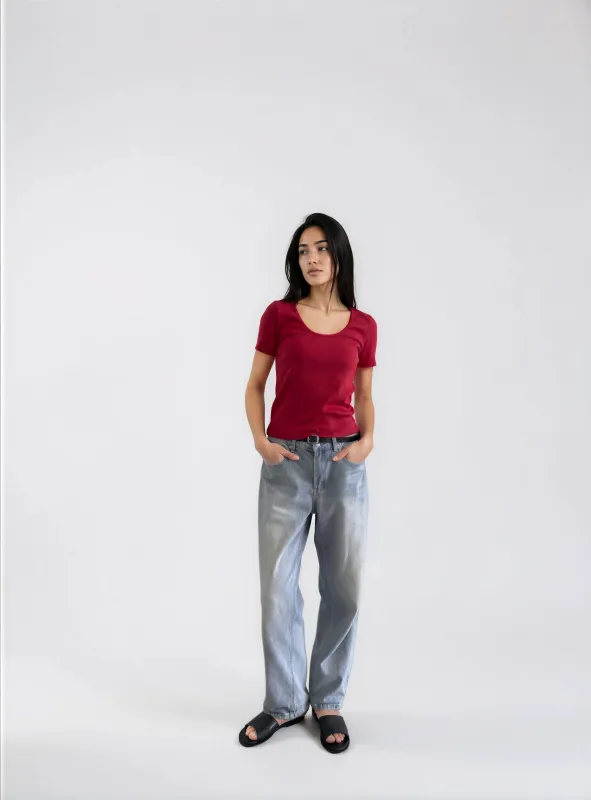 Short Sleeve Rib Top made by It is well L.A.