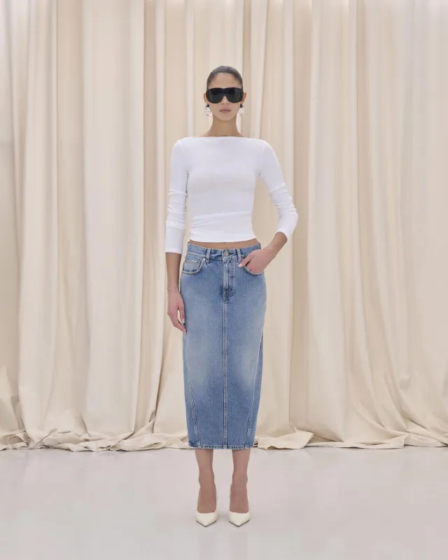 RICKA SKIRT // NORDIC BLUE made by Haikure