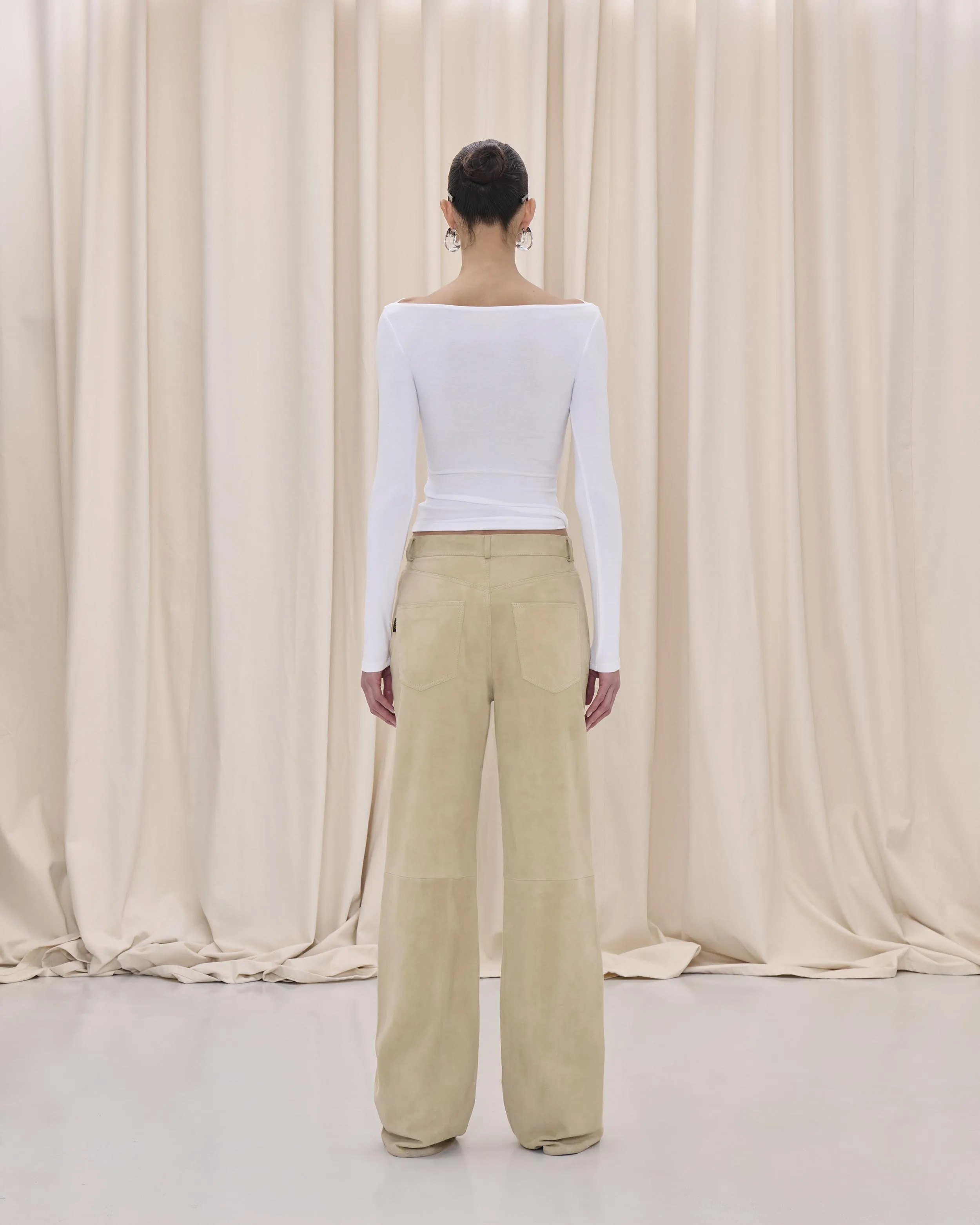 KOREA SUEDE PANTS // BEIGE sold by Haikure product image thumbnail 3
