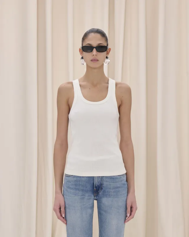 GEM TANK TOP // OFF WHITE made by Haikure