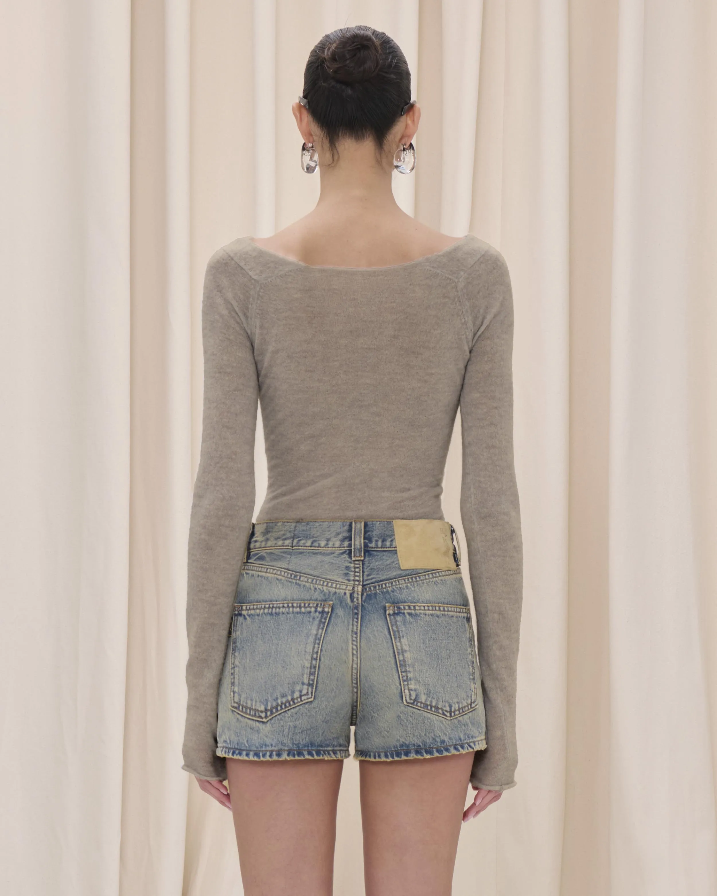 BRIT SHORTS DENIM // EARTH BLUE sold by Haikure product image thumbnail 5