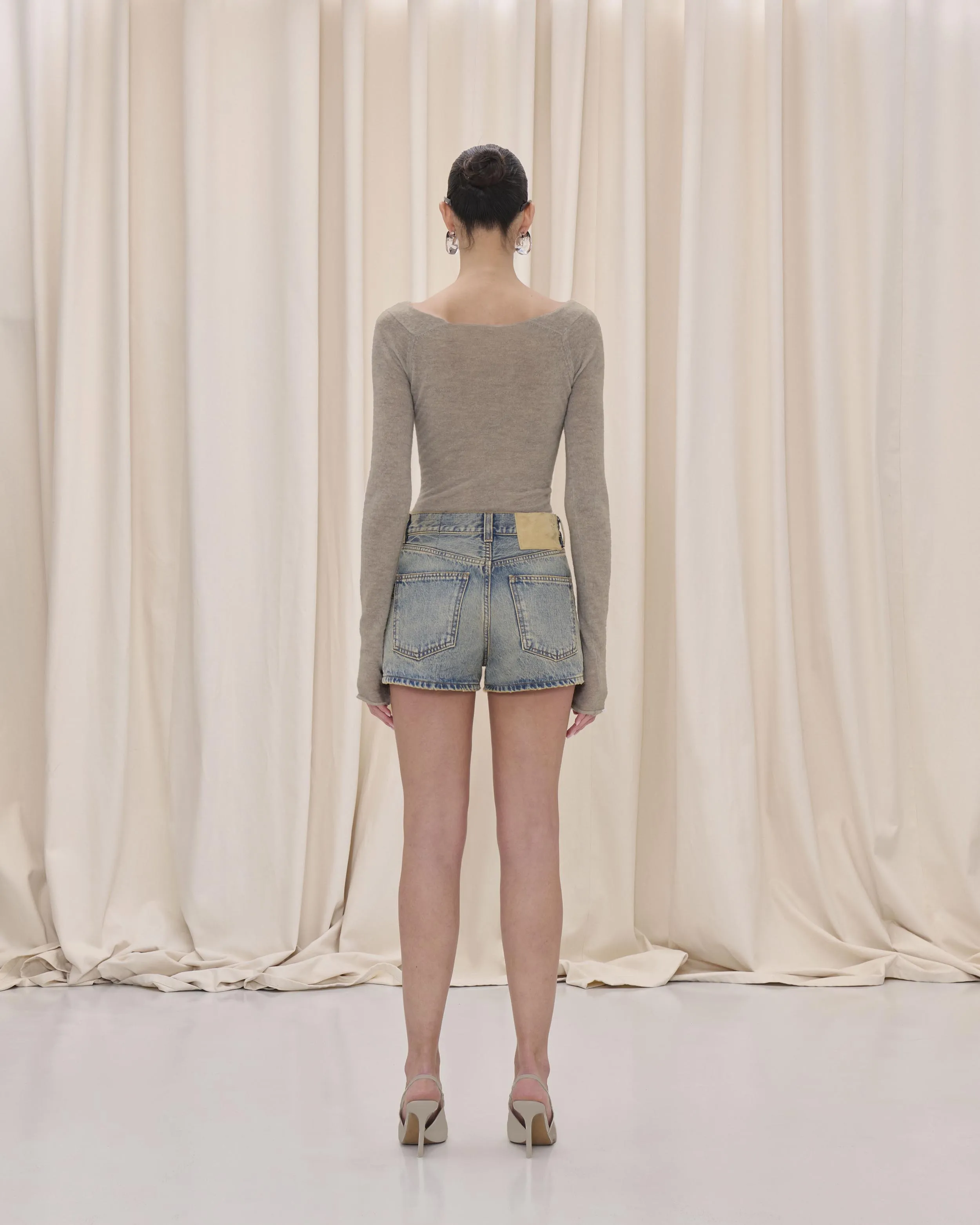 BRIT SHORTS DENIM // EARTH BLUE sold by Haikure product image thumbnail 2