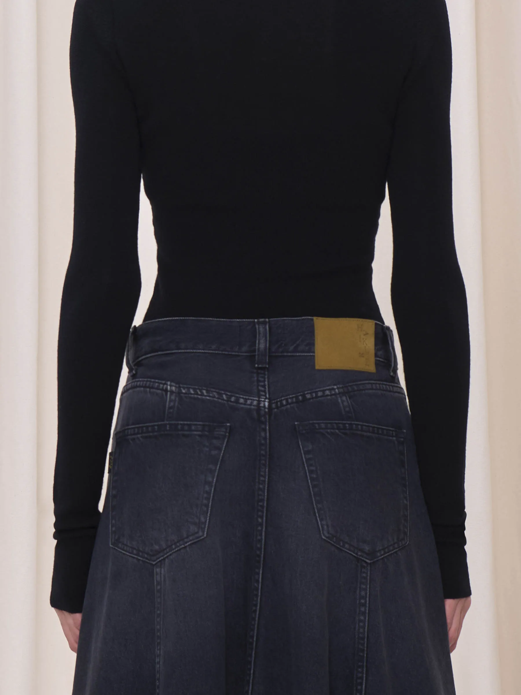 MID SERENITY SKIRT // MID BLACK sold by Haikure product image thumbnail 5