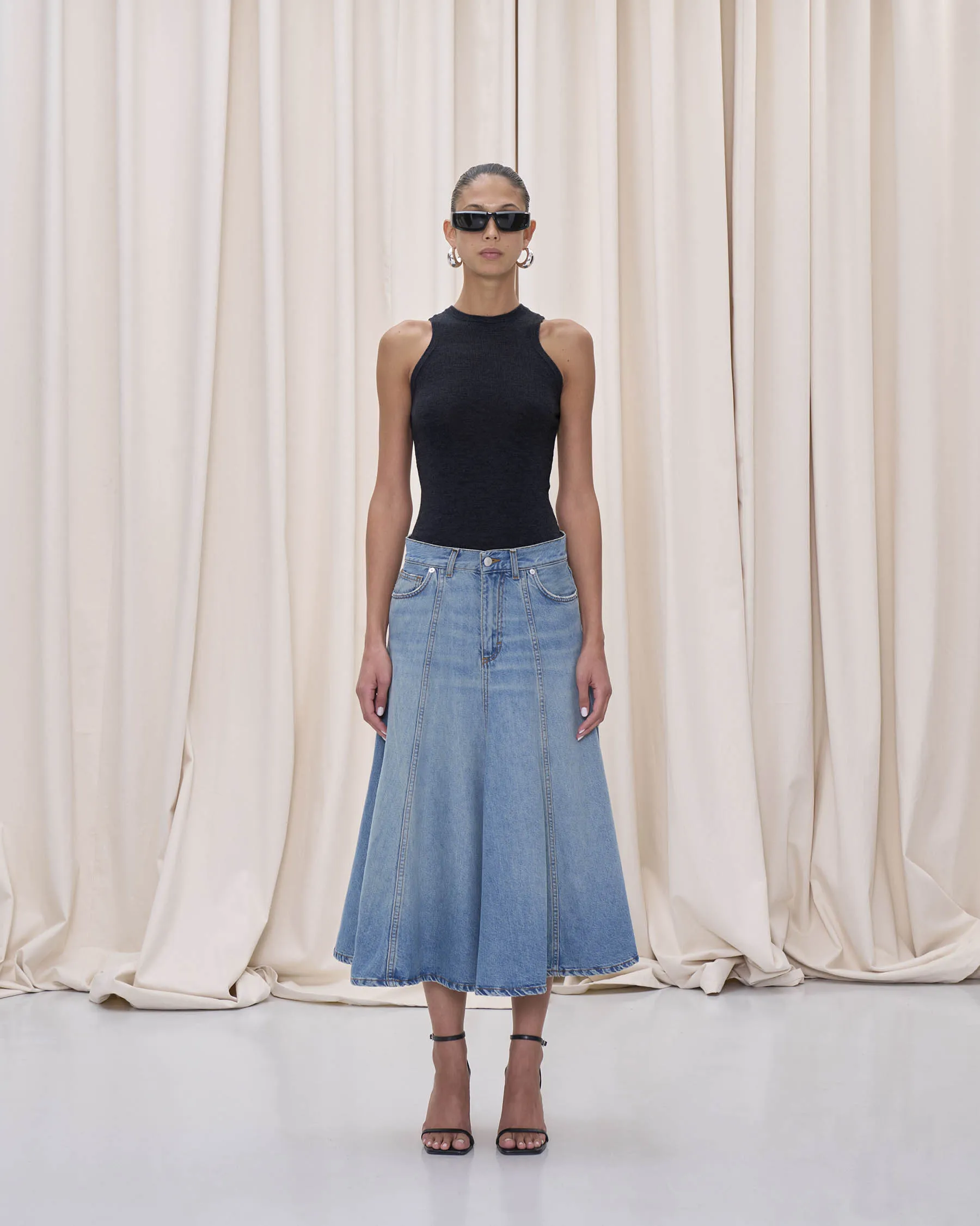 MID SERENITY SKIRT // IONIC BLUE sold by Haikure product image thumbnail 2