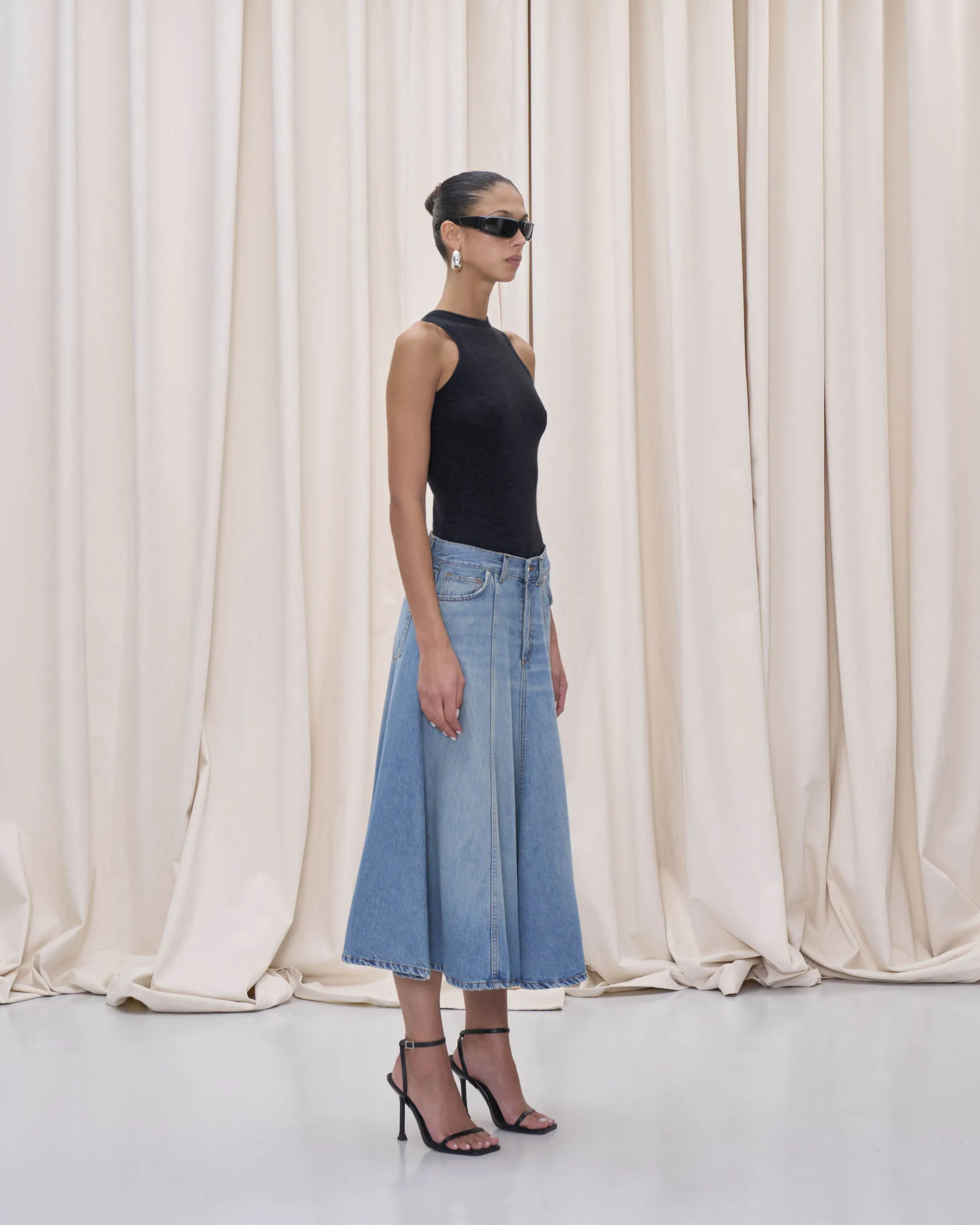 MID SERENITY SKIRT // IONIC BLUE sold by Haikure product image thumbnail 3