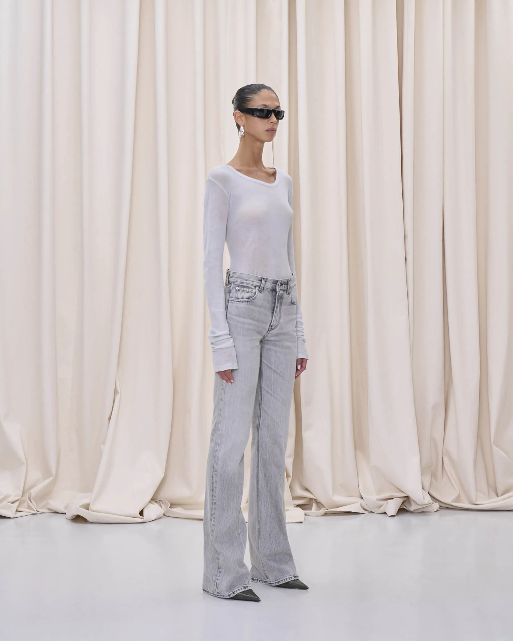 FLORA DENIM // FOG GREY sold by Haikure