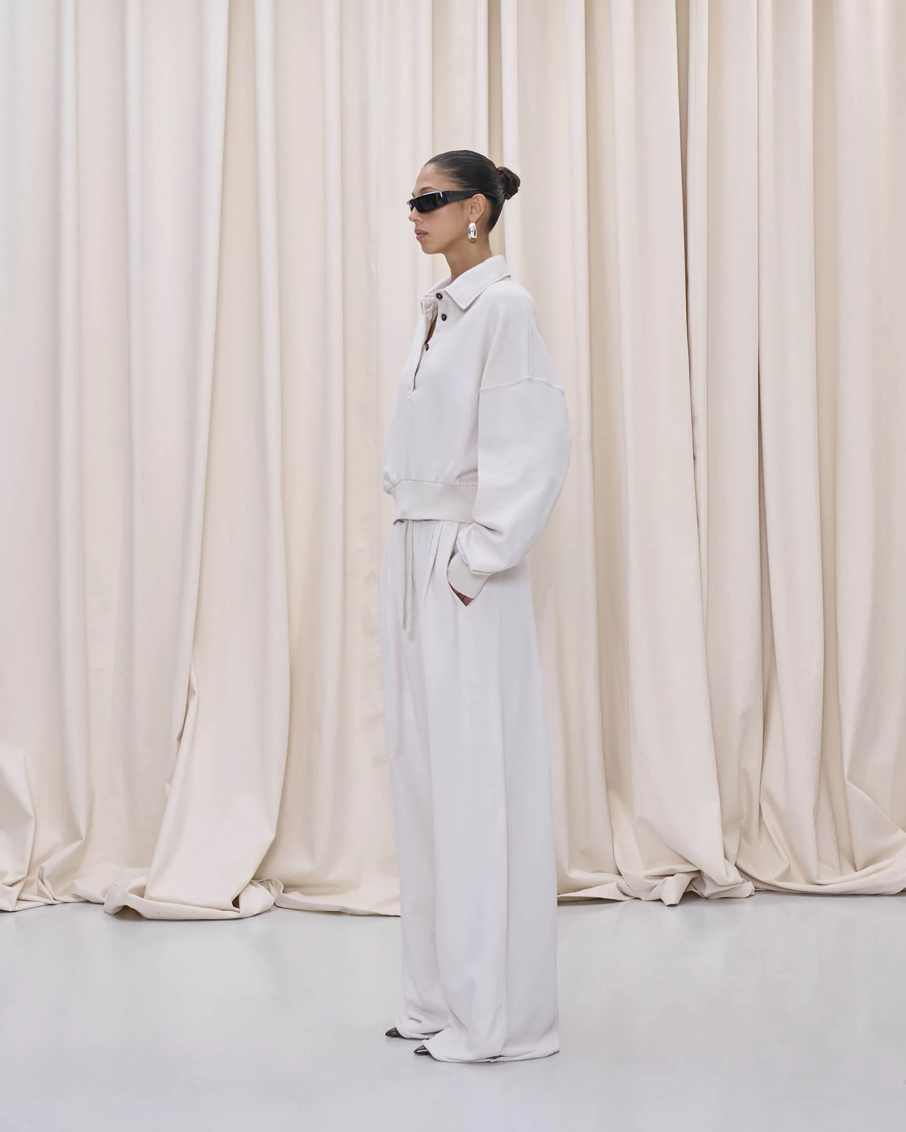 EDIE POLO SWEATSHIRT // ECRU sold by Haikure product image thumbnail 4