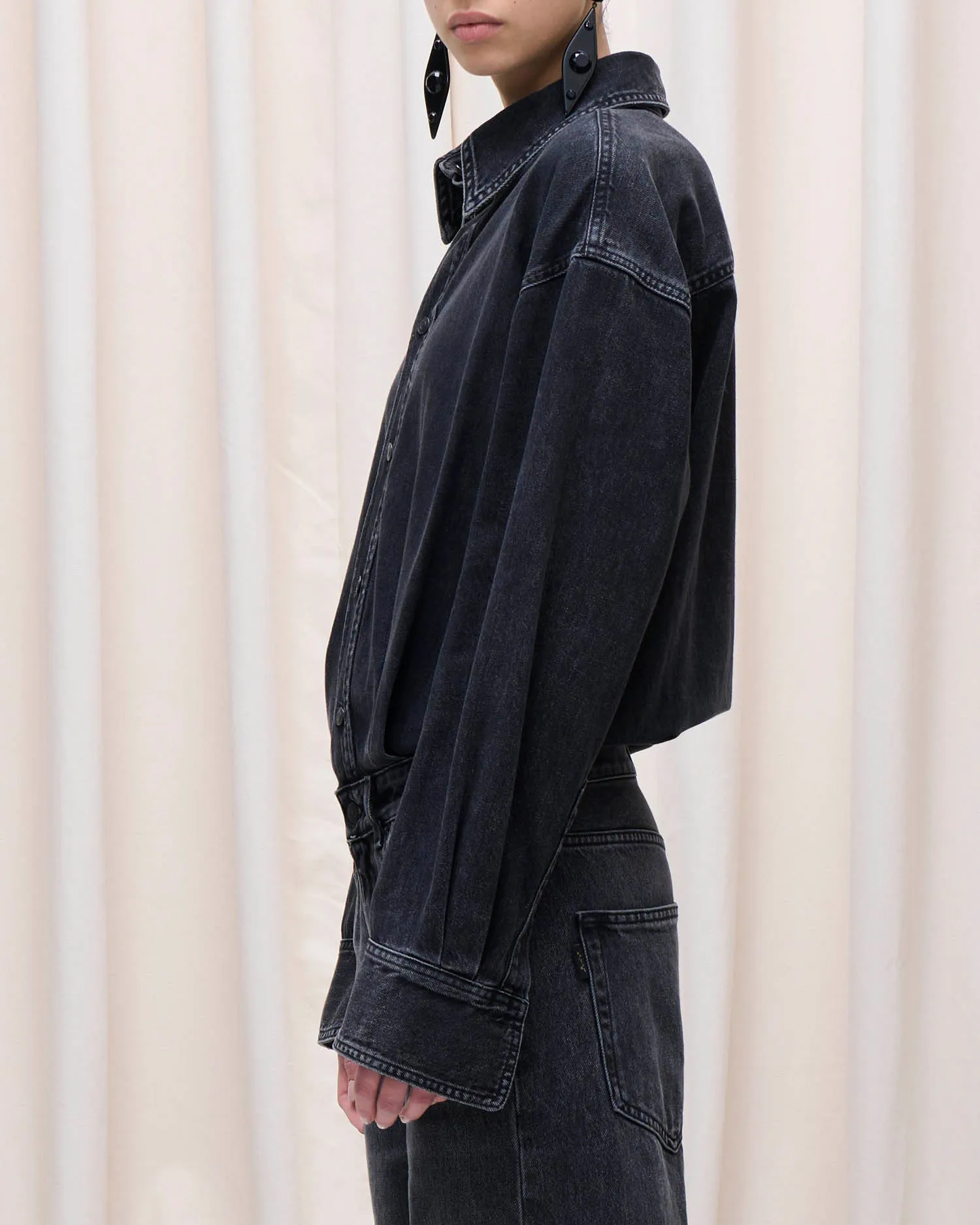 TESSIE JUMPSUIT // MEDIUM BLACK sold by Haikure product image thumbnail 4