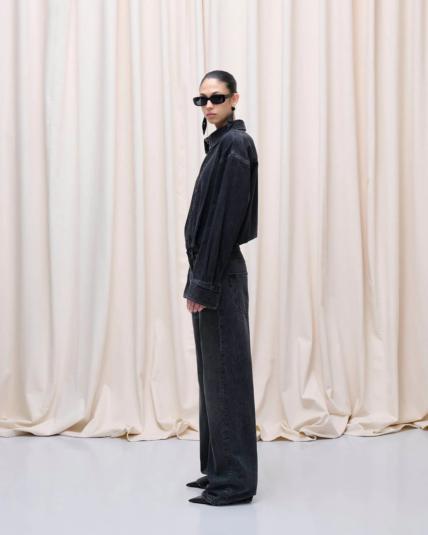 TESSIE JUMPSUIT // MEDIUM BLACK sold by Haikure product image thumbnail 3