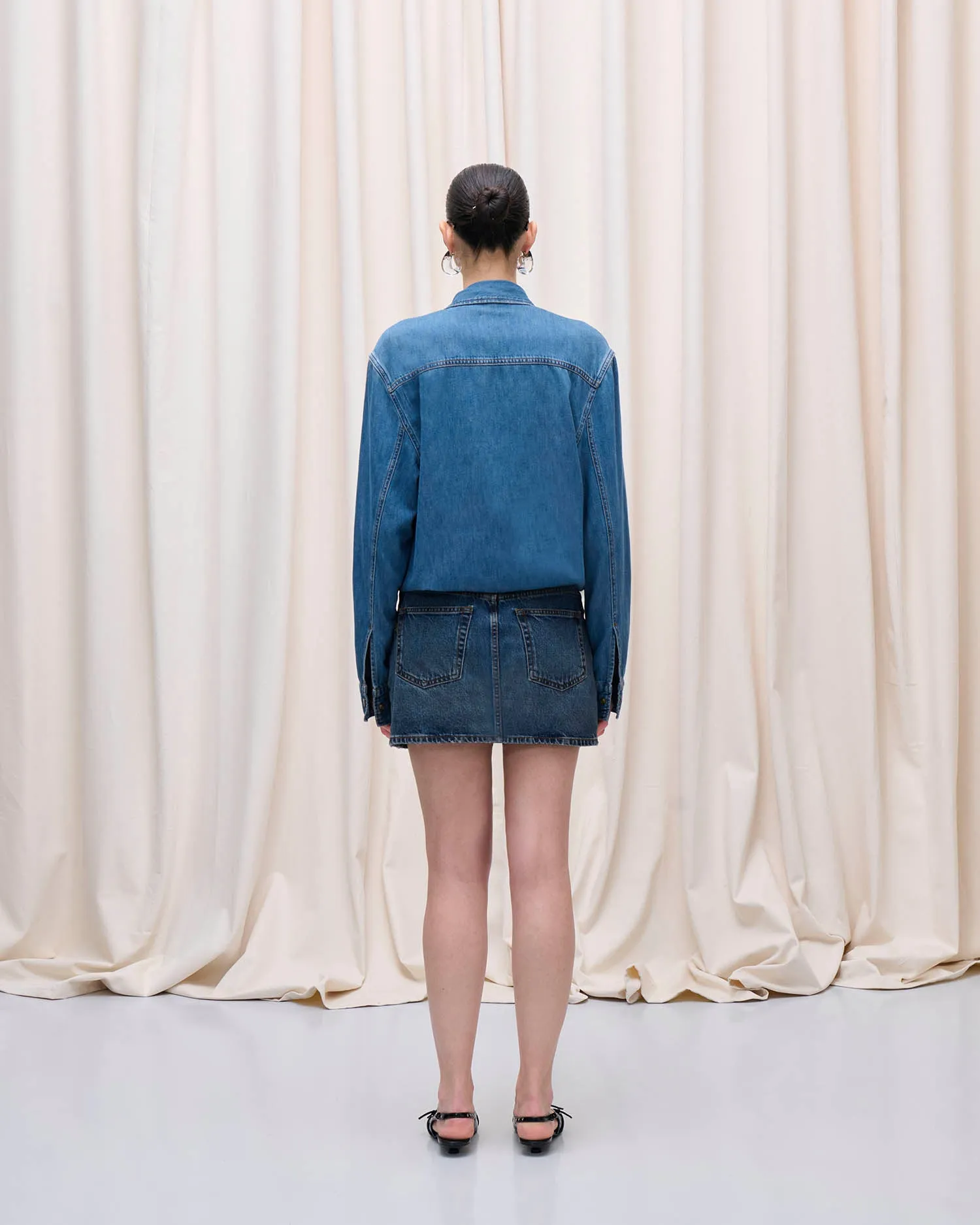 TIA MINI DRESS // OIL BLUE sold by Haikure product image thumbnail 4