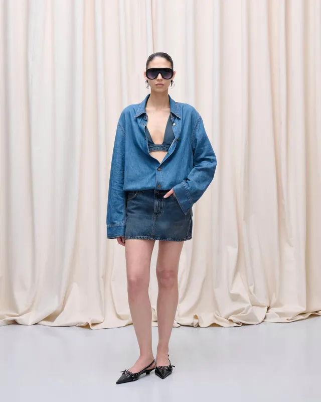 TIA MINI DRESS // OIL BLUE made by Haikure