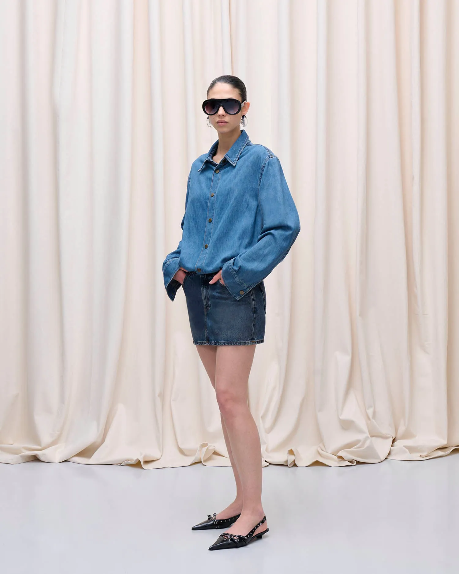 TIA MINI DRESS // OIL BLUE sold by Haikure product image thumbnail 3