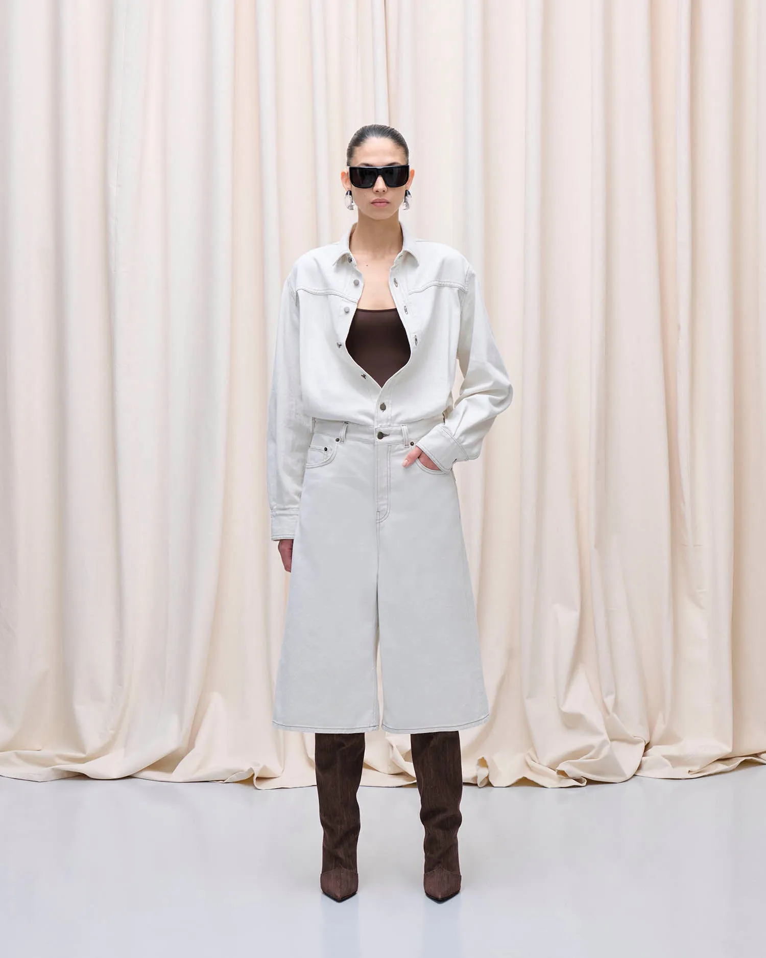 TONYA JUMPSUIT // ECRU WASH sold by Haikure