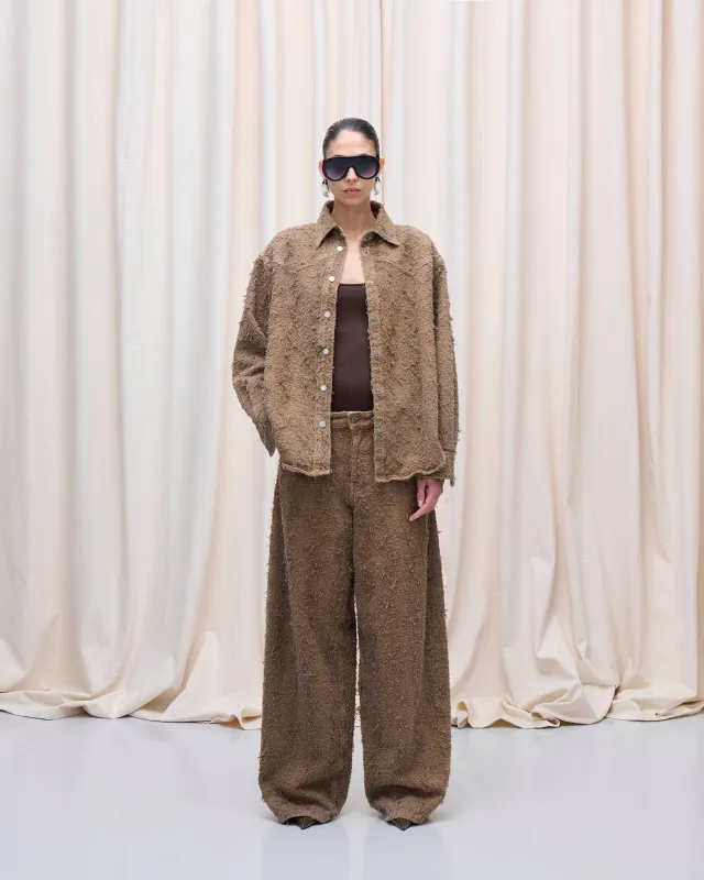 BELTY FUR SHIRT // CAMEL made by Haikure