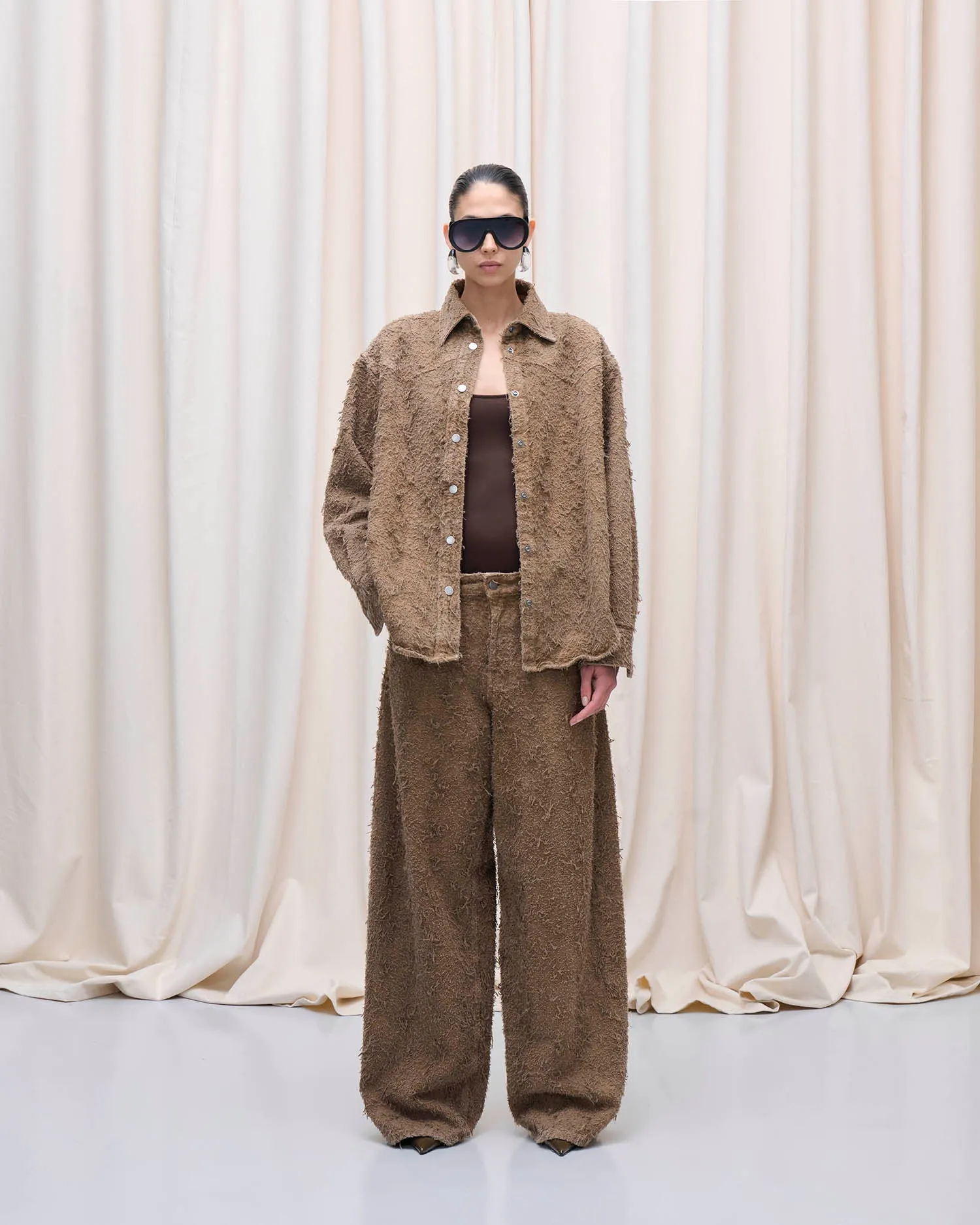 BELTY FUR SHIRT // CAMEL sold by Haikure