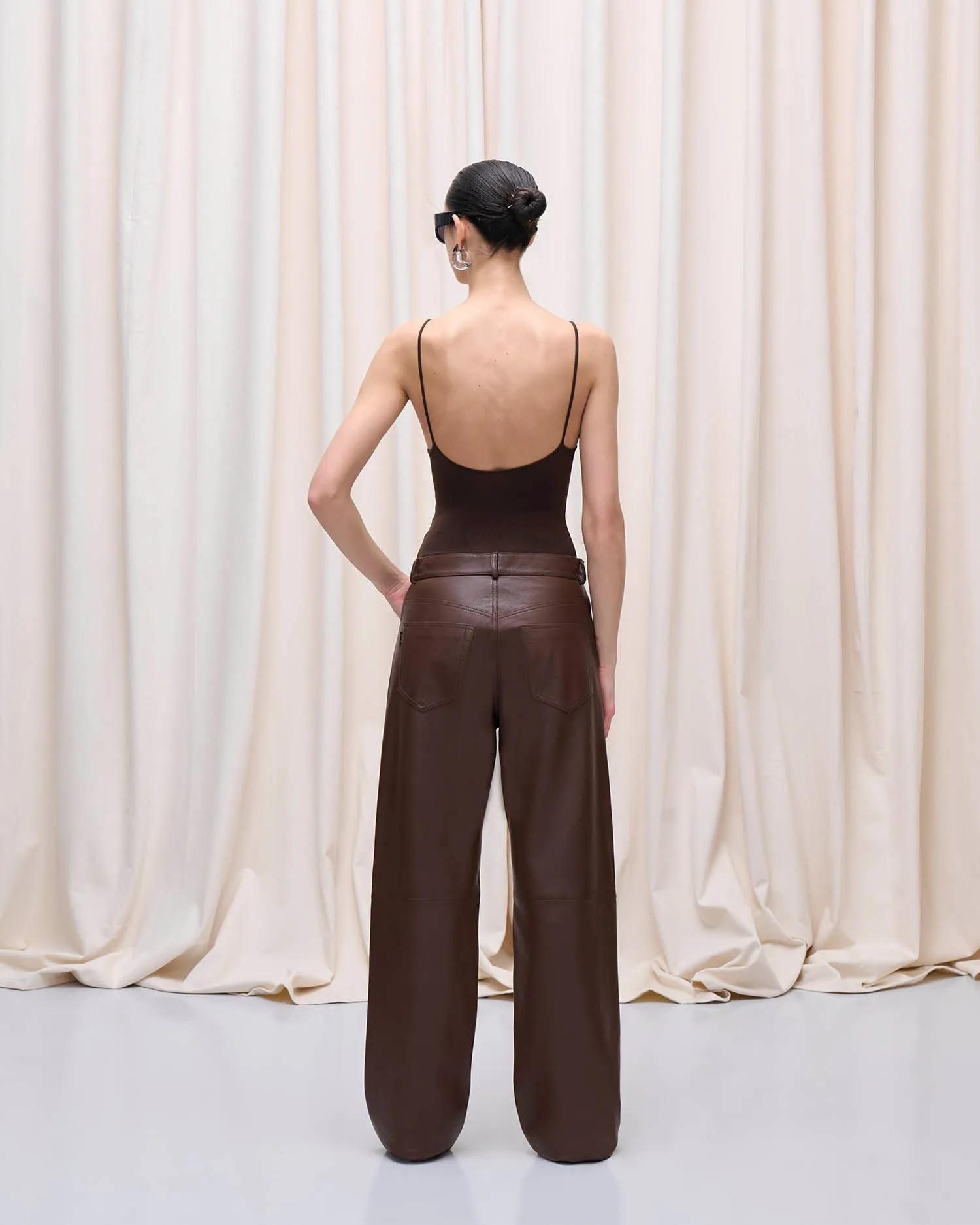 BONNIE LEATHER PANTS // CHOCOLATE sold by Haikure product image thumbnail 4