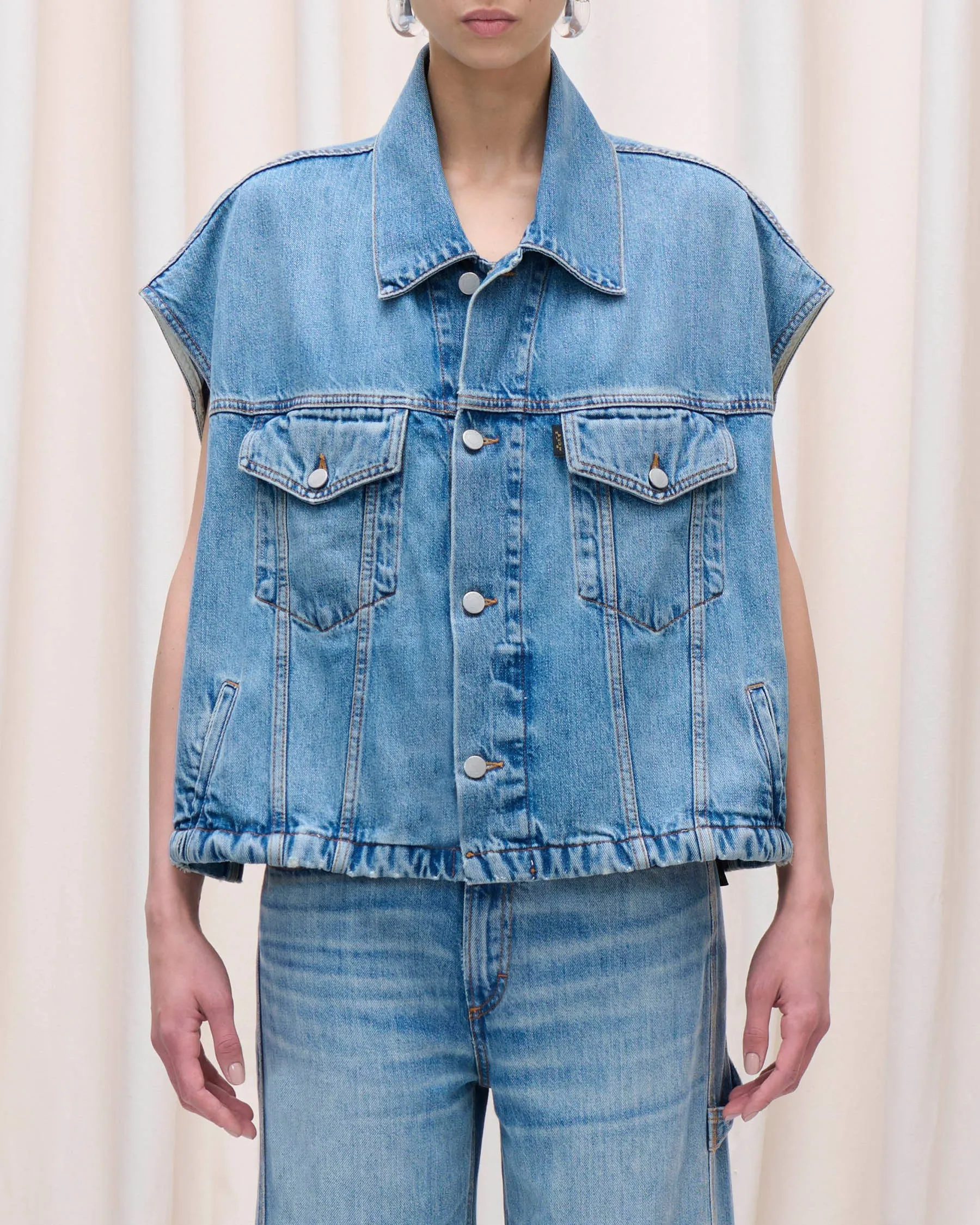 GAIL VEST // MEDITERRANEAN BLUE sold by Haikure product image thumbnail 2