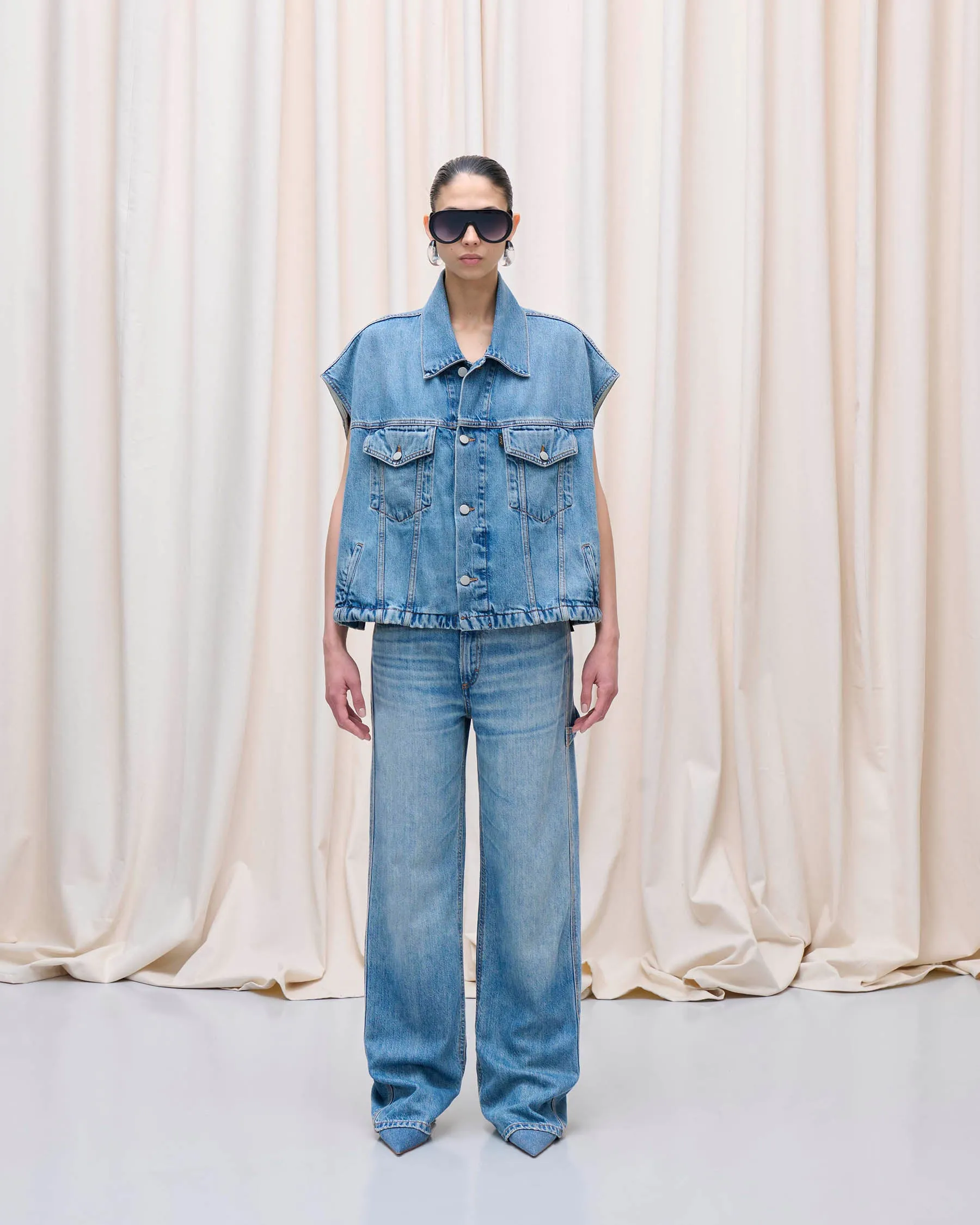 GAIL VEST // MEDITERRANEAN BLUE sold by Haikure product image thumbnail 3