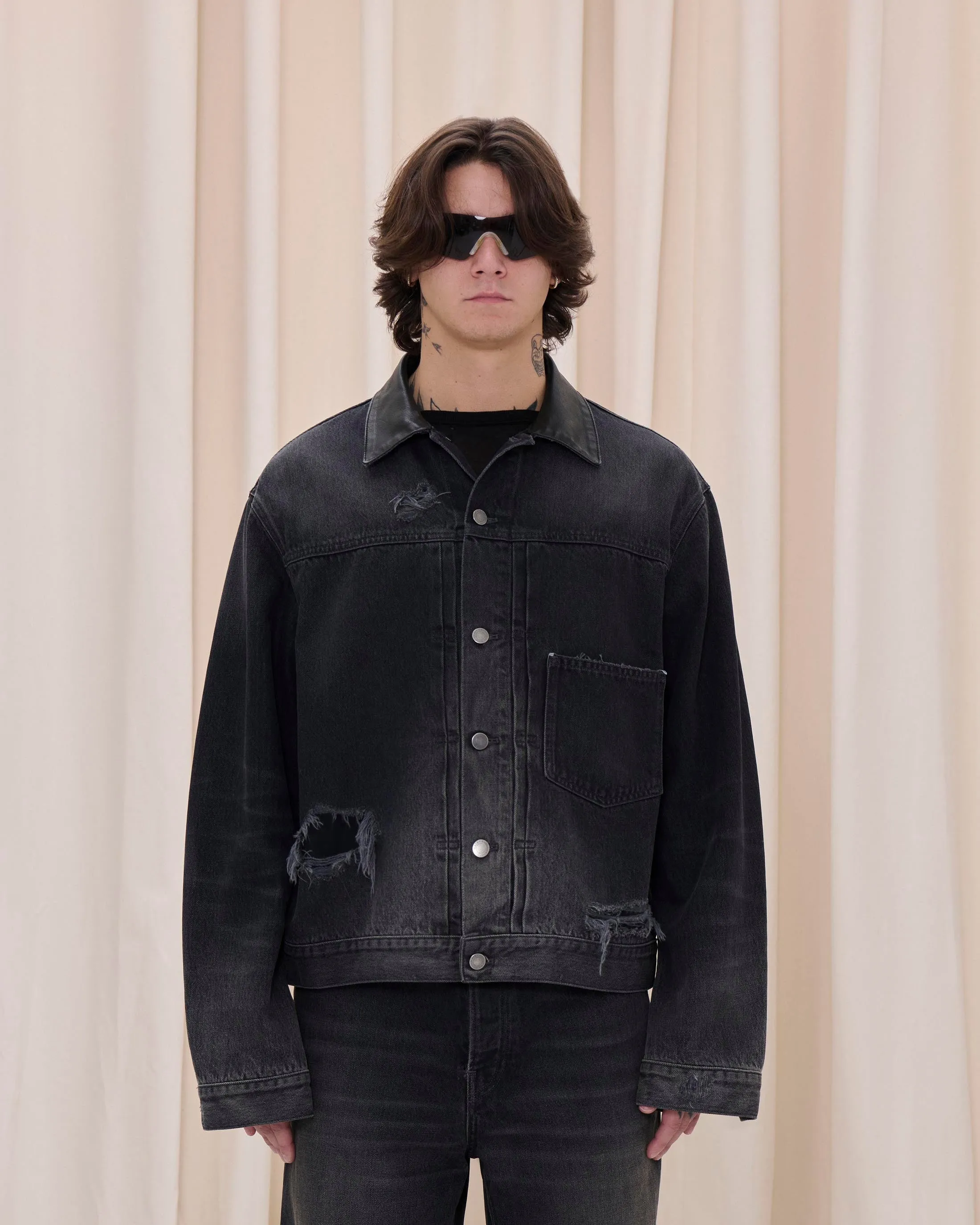 GORDON DENIM JACKET // PASADENA BLACK sold by Haikure product image thumbnail 3