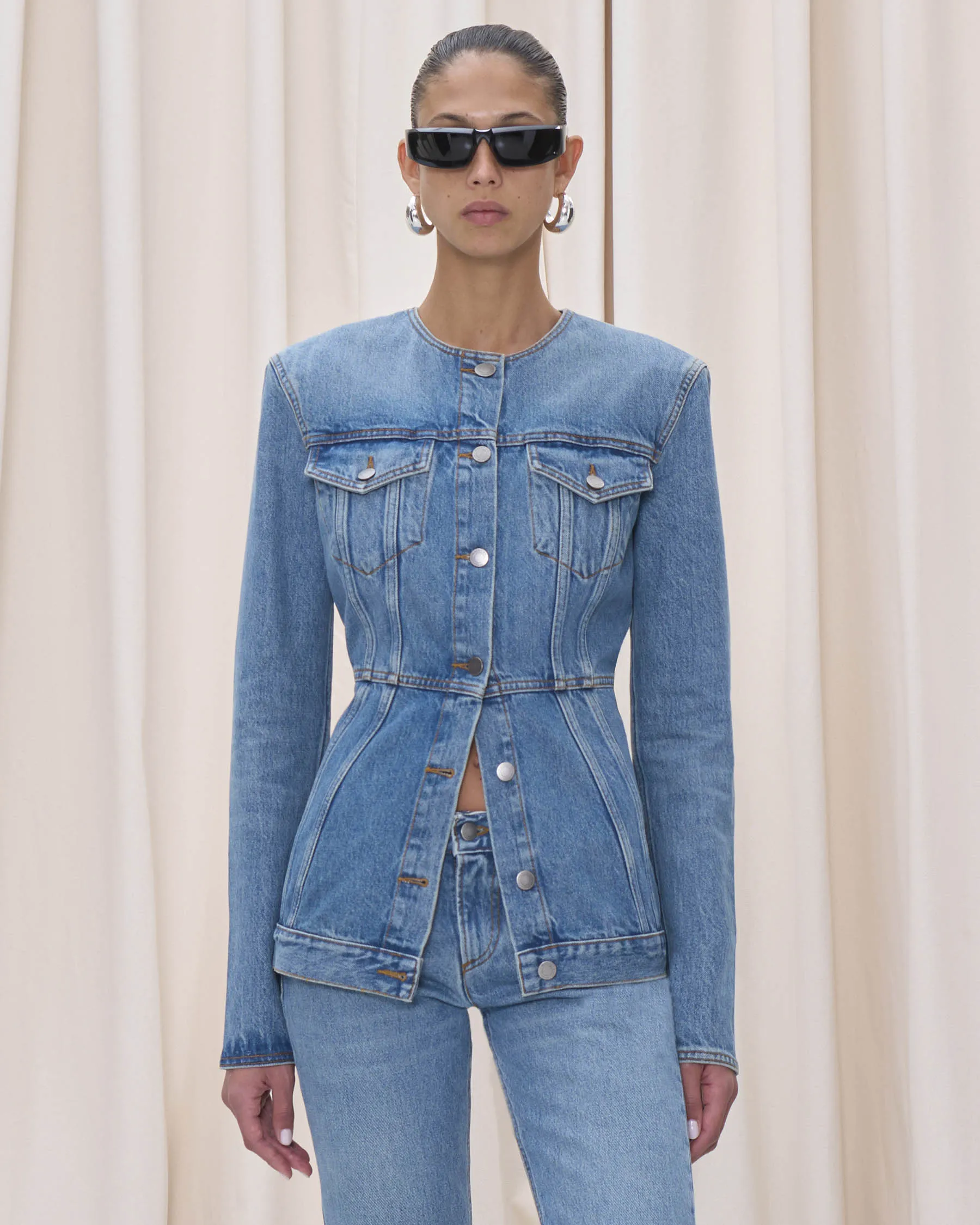 TEMPLE JACKET // LAGOON WASH sold by Haikure