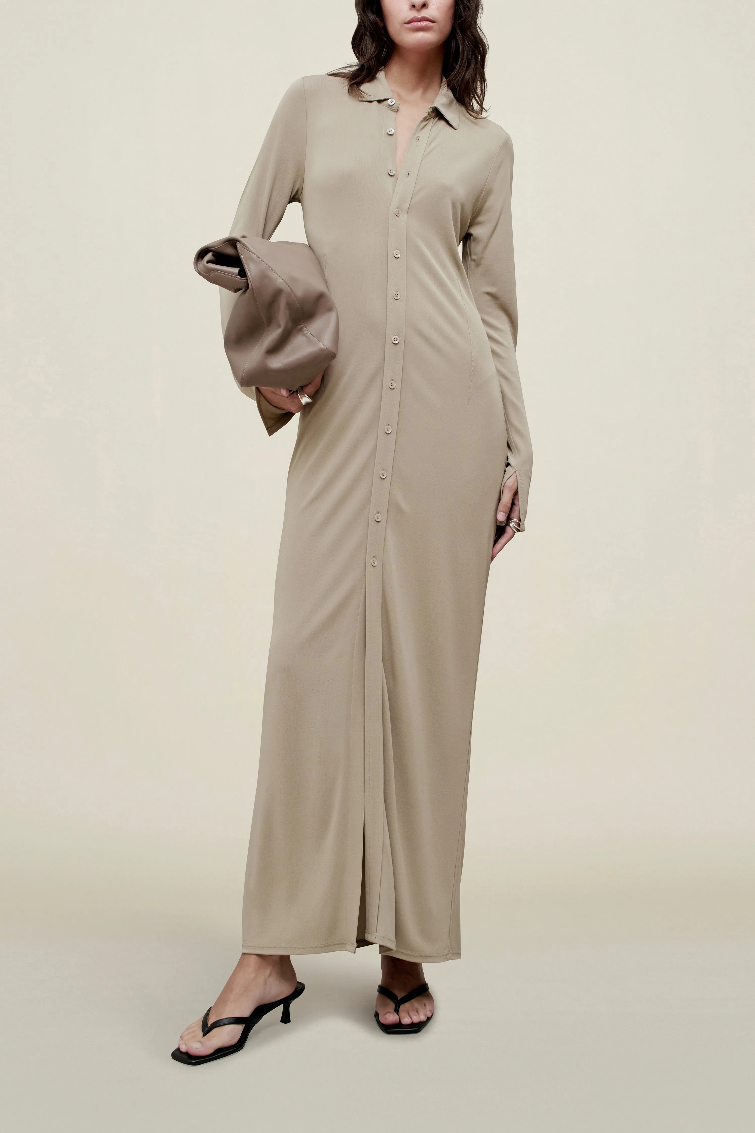 Leyla Shirtdress in Matte Jersey sold by Kall Meyer