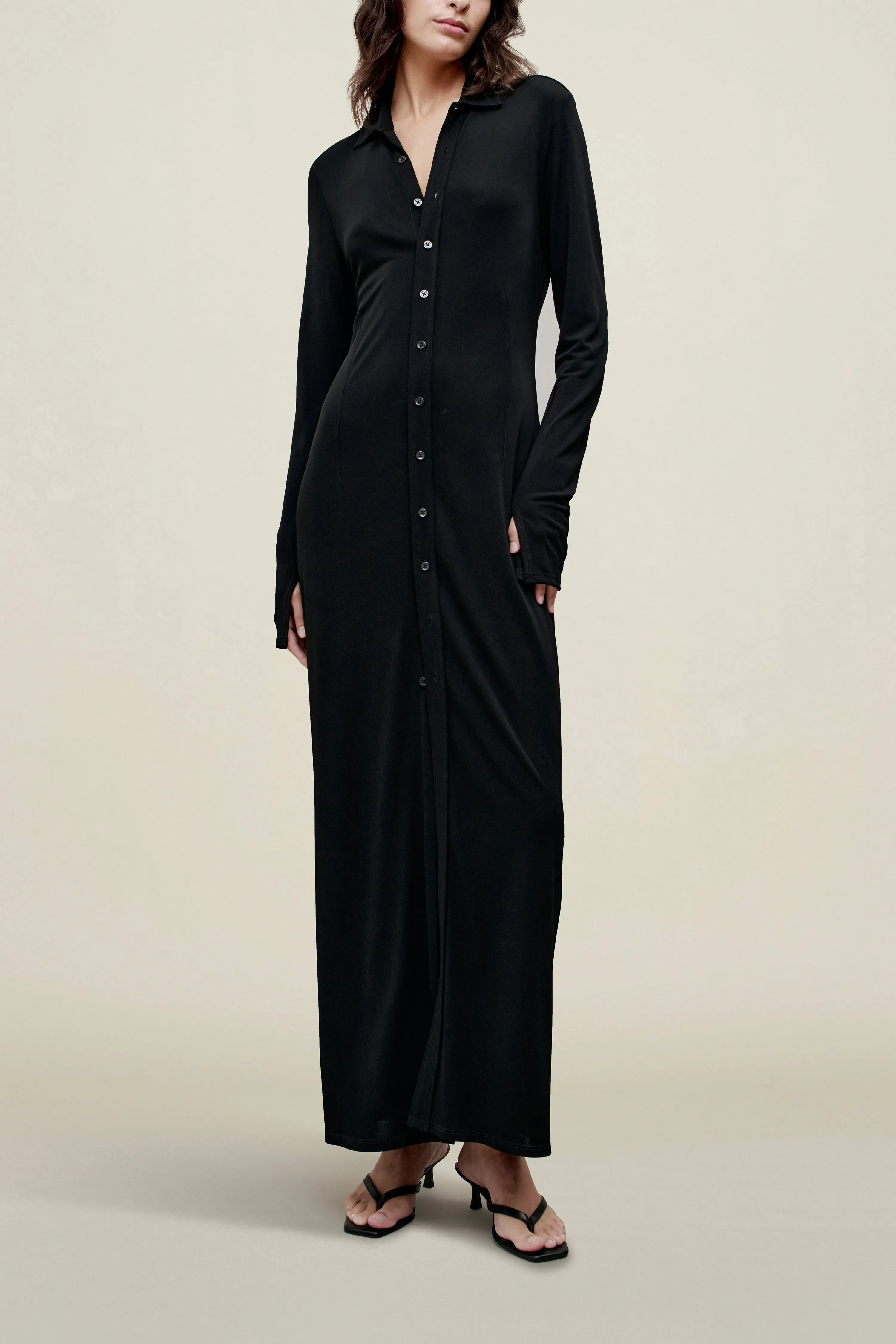 Leyla Shirtdress in Matte Jersey sold by Kall Meyer product image thumbnail 3