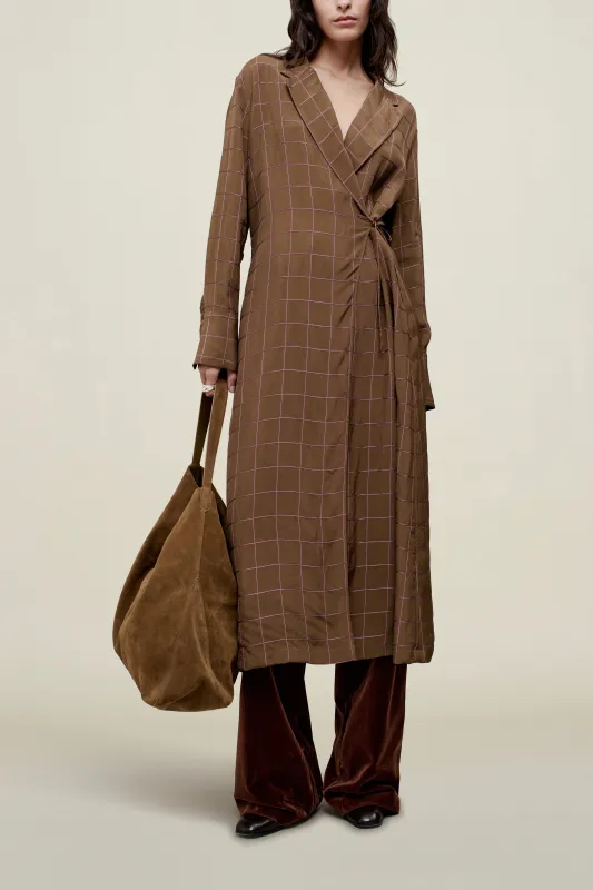 Sylvan Wrap Dress in Viscose Ribbon made by Kall Meyer