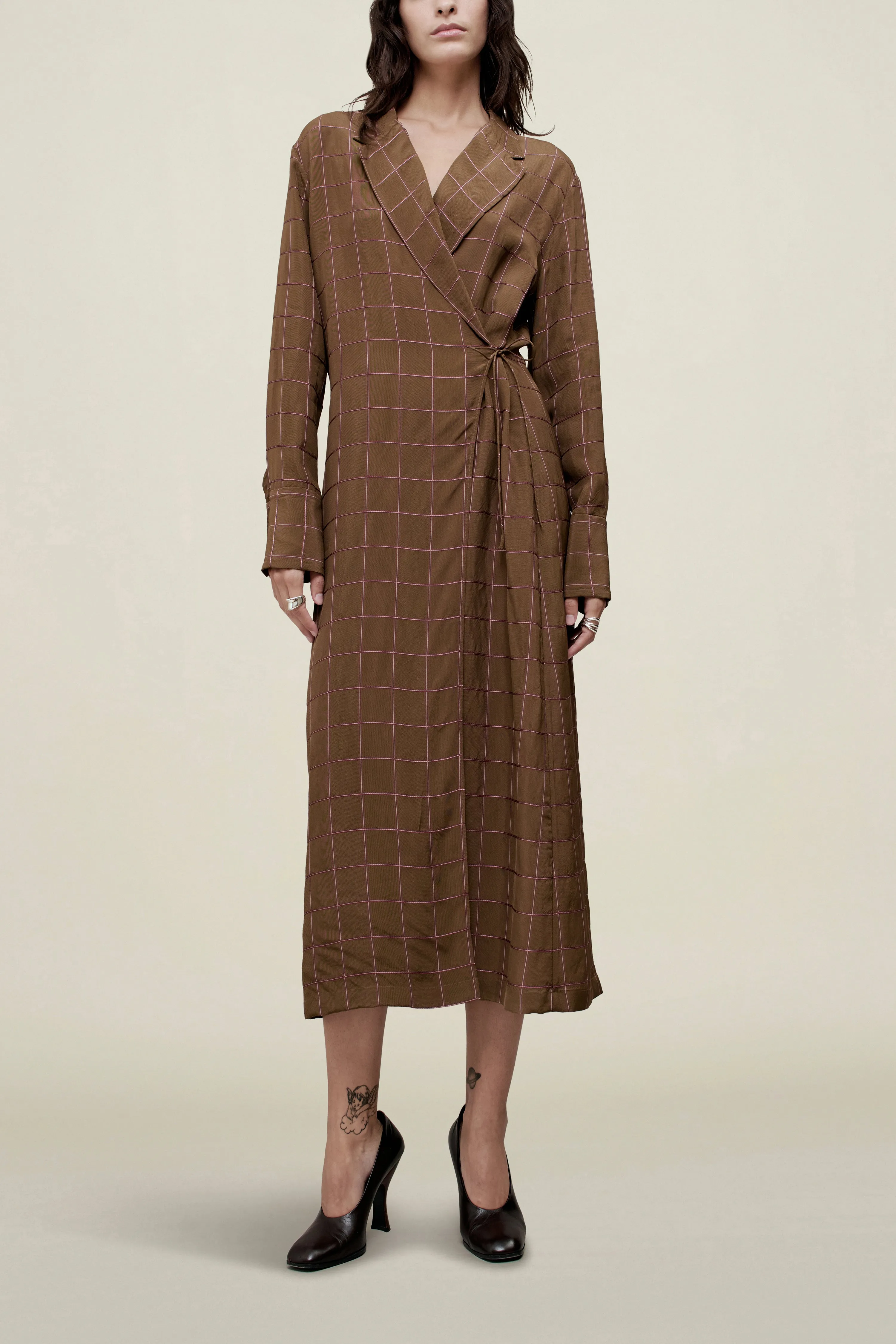 Sylvan Wrap Dress in Viscose Ribbon sold by Kall Meyer product image thumbnail 3