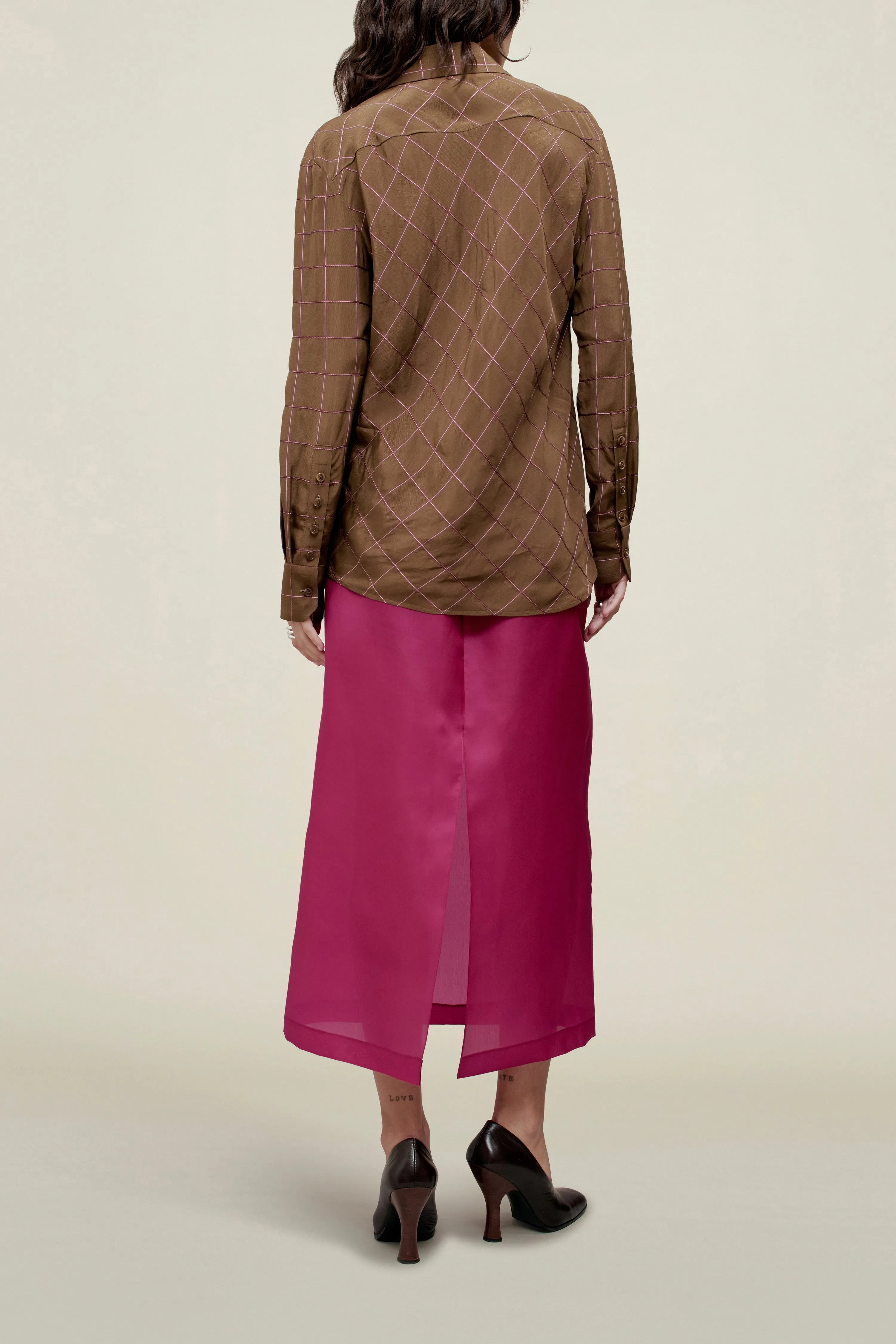 Joan Bias Button Down in Viscose Ribbon sold by Kall Meyer product image thumbnail 5