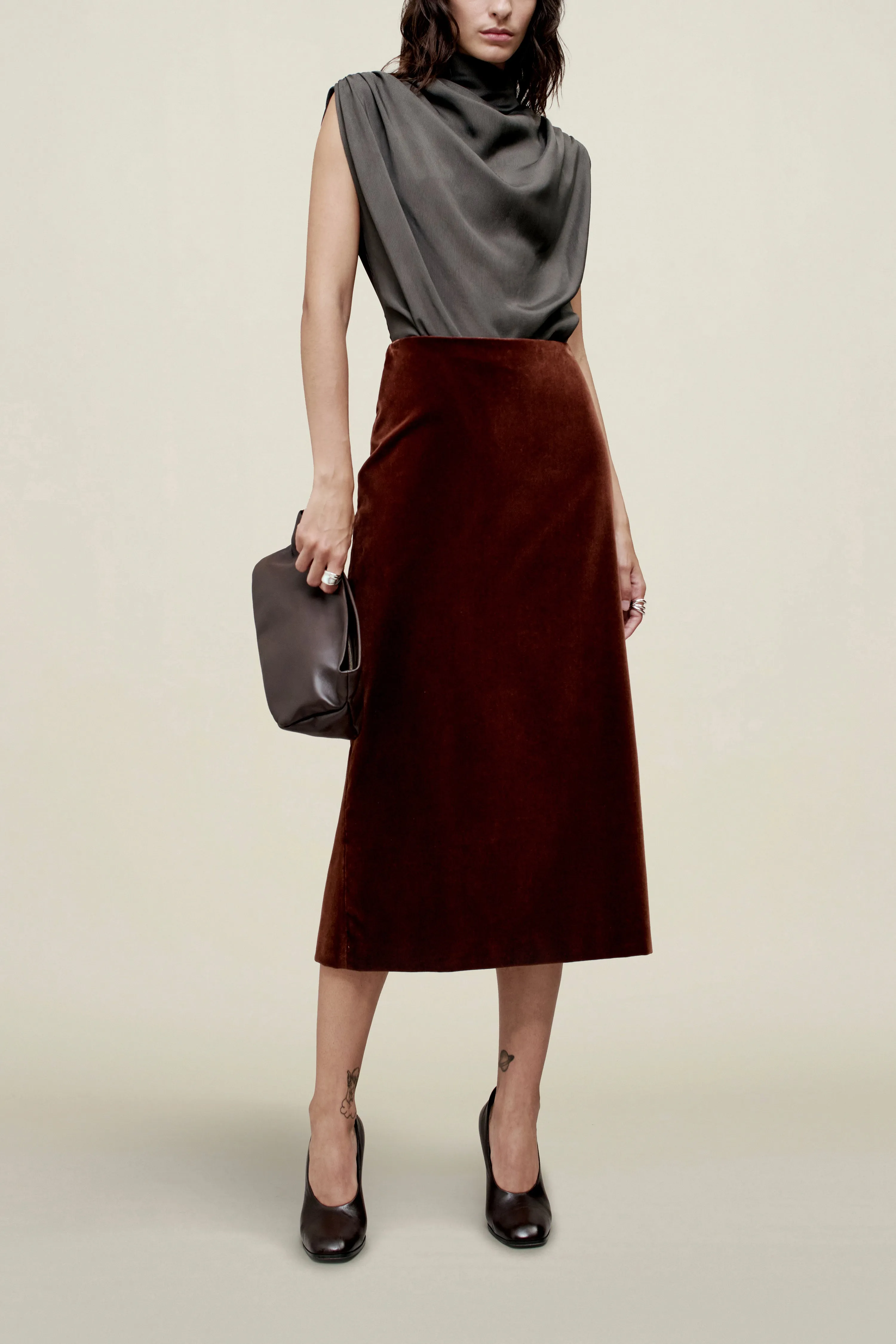Emilee Pencil Skirt in Velvet sold by Kall Meyer product image thumbnail 2