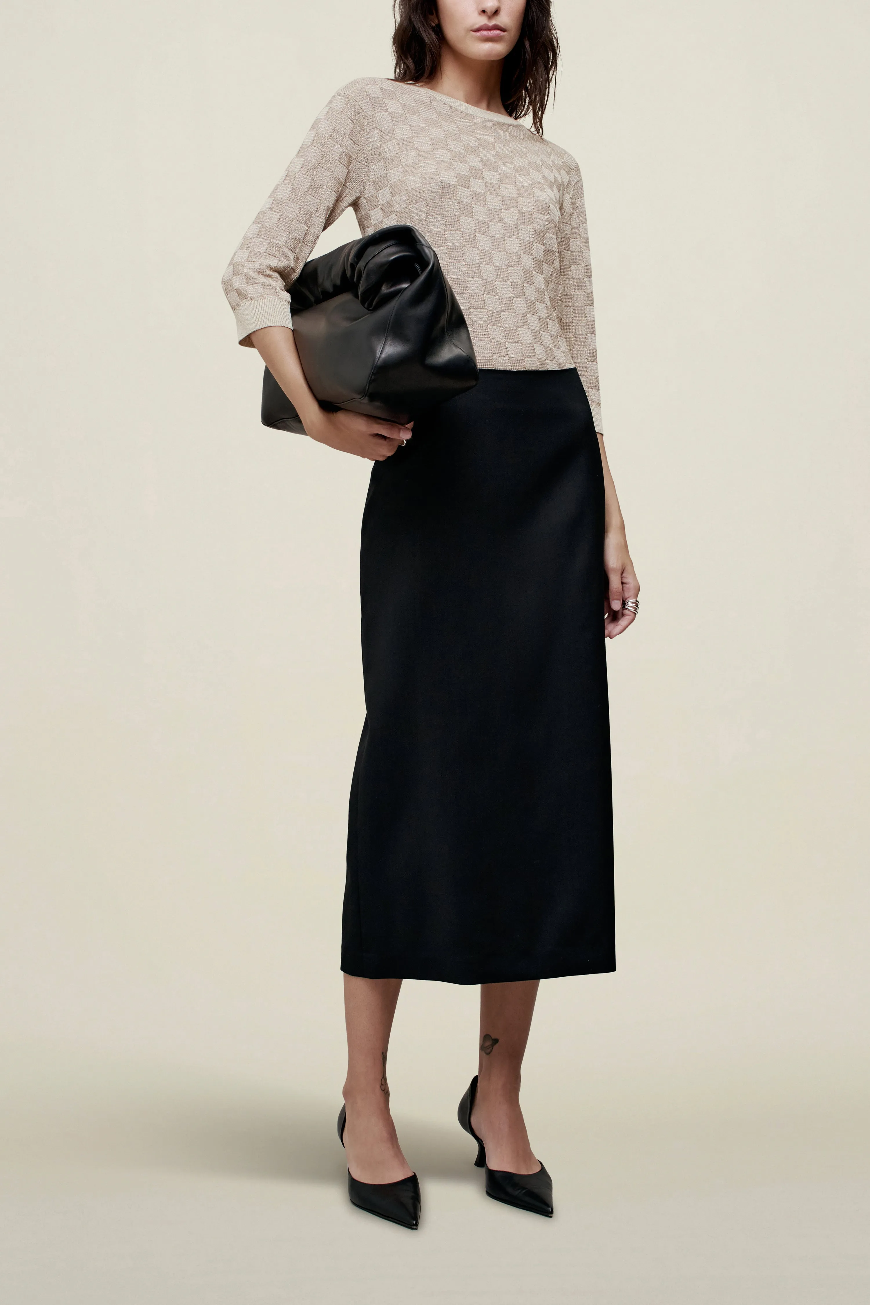 Emilee Pencil Skirt in Tropical Wool sold by Kall Meyer product image thumbnail 2
