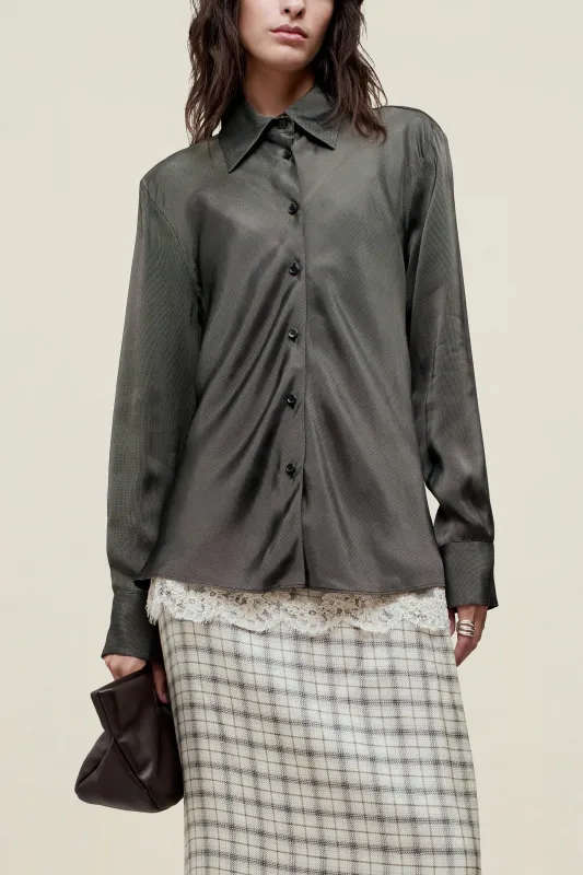 Joan Bias Button Down in Fluid Viscose sold by Kall Meyer