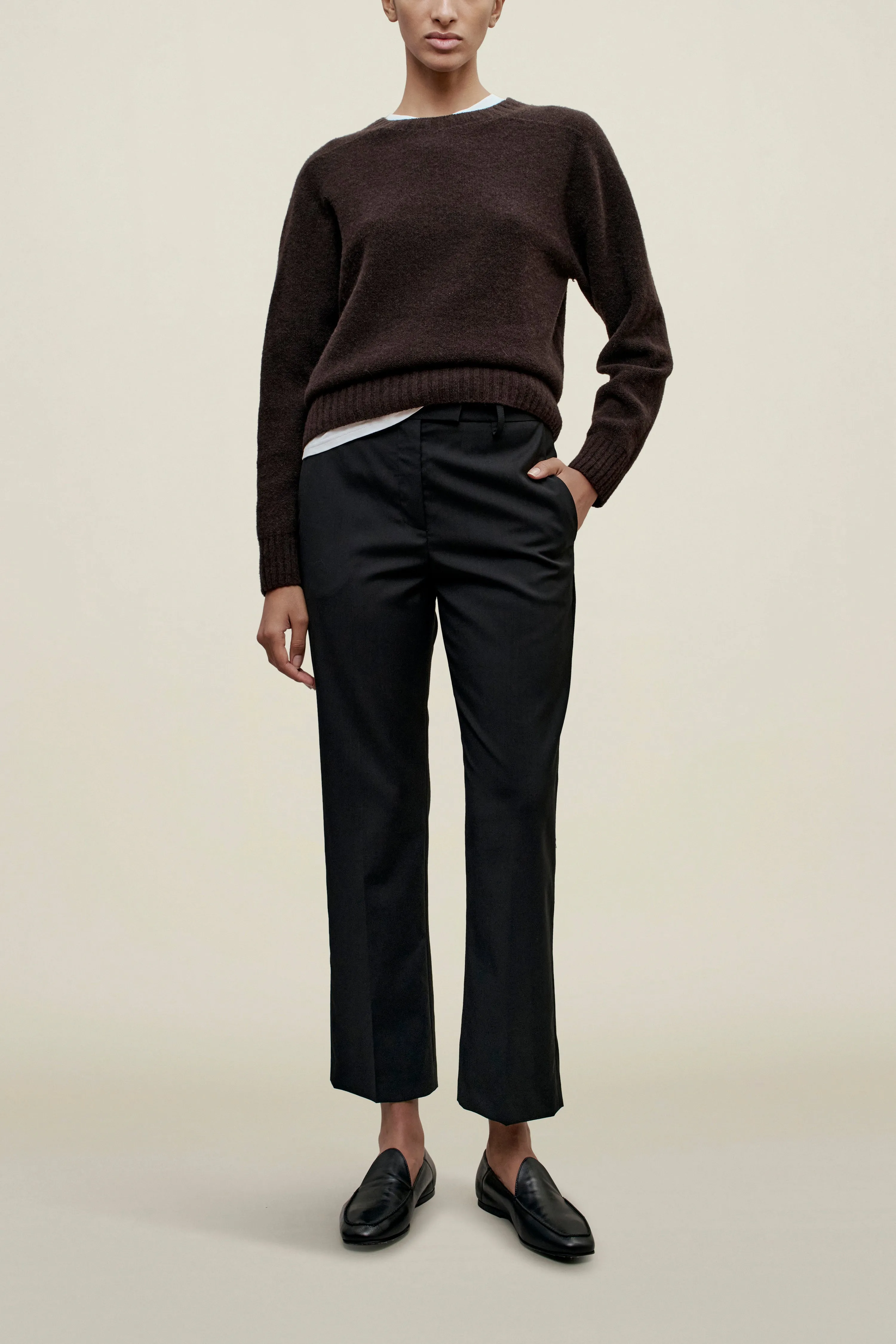 Brie Cropped Trouser in Tropical Wool sold by Kall Meyer product image thumbnail 3