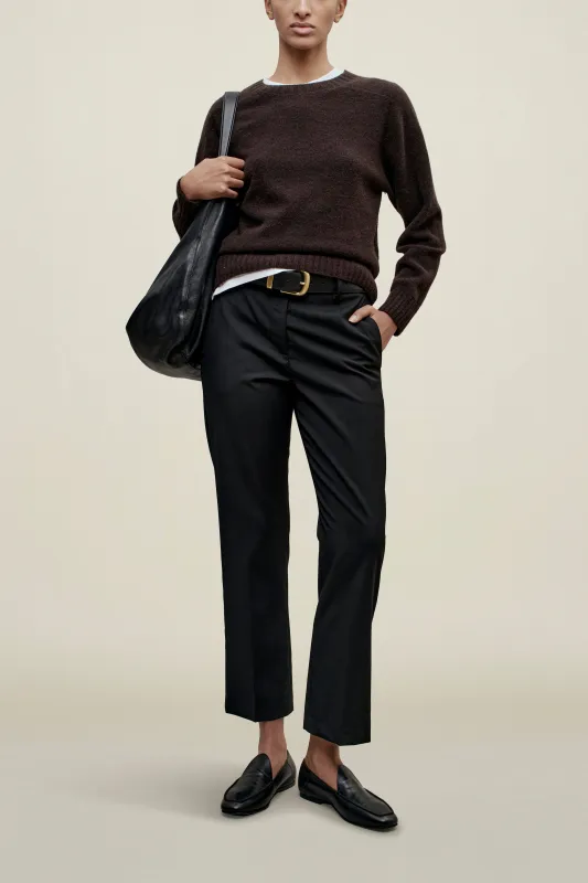 Brie Cropped Trouser in Tropical Wool made by Kall Meyer