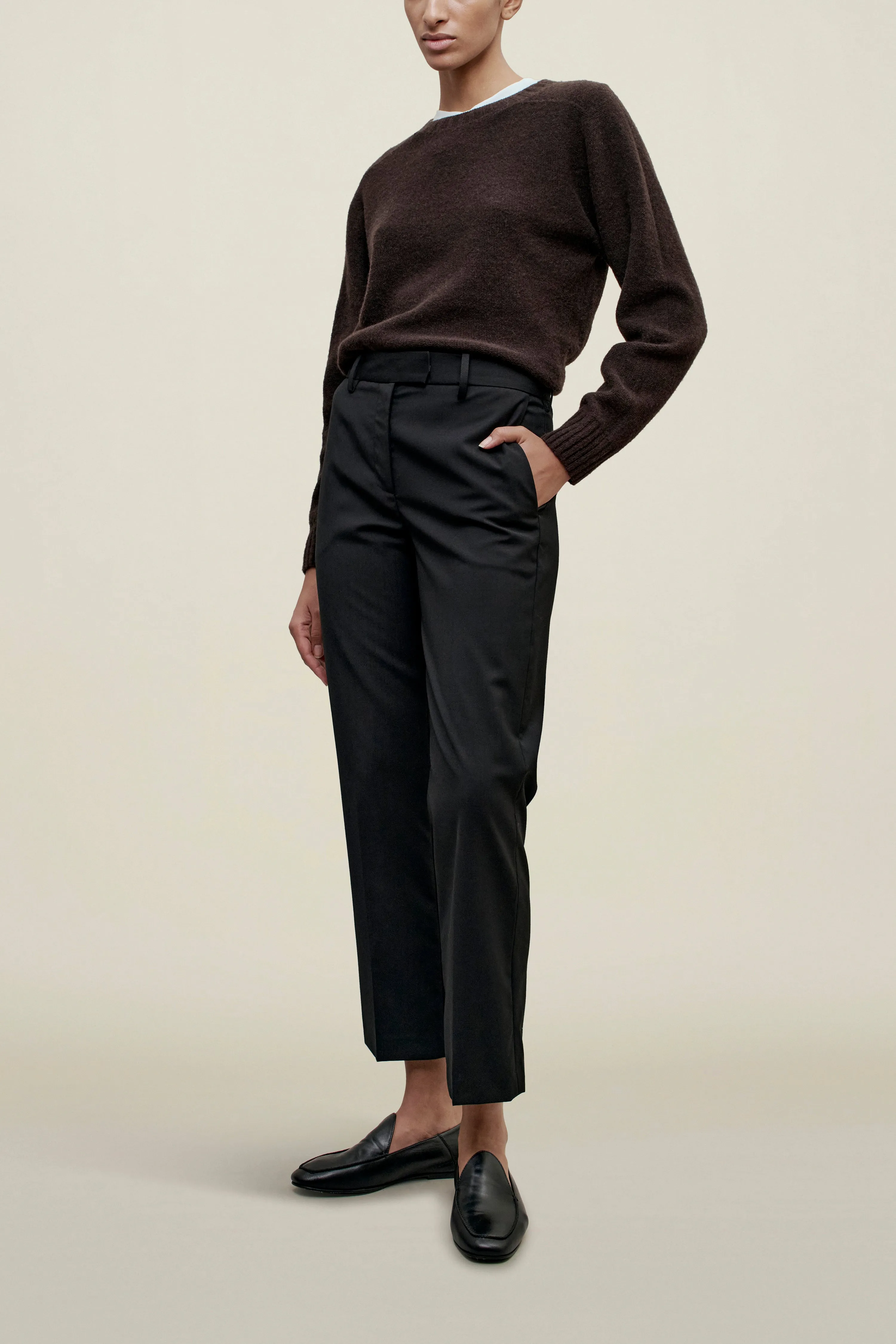 Brie Cropped Trouser in Tropical Wool sold by Kall Meyer product image thumbnail 4