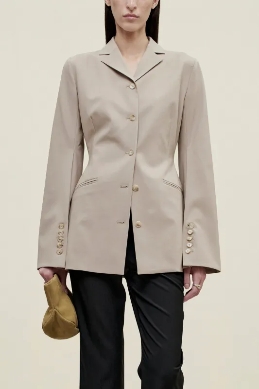 Benny Longline Blazer in Tropical Wool made by Kall Meyer