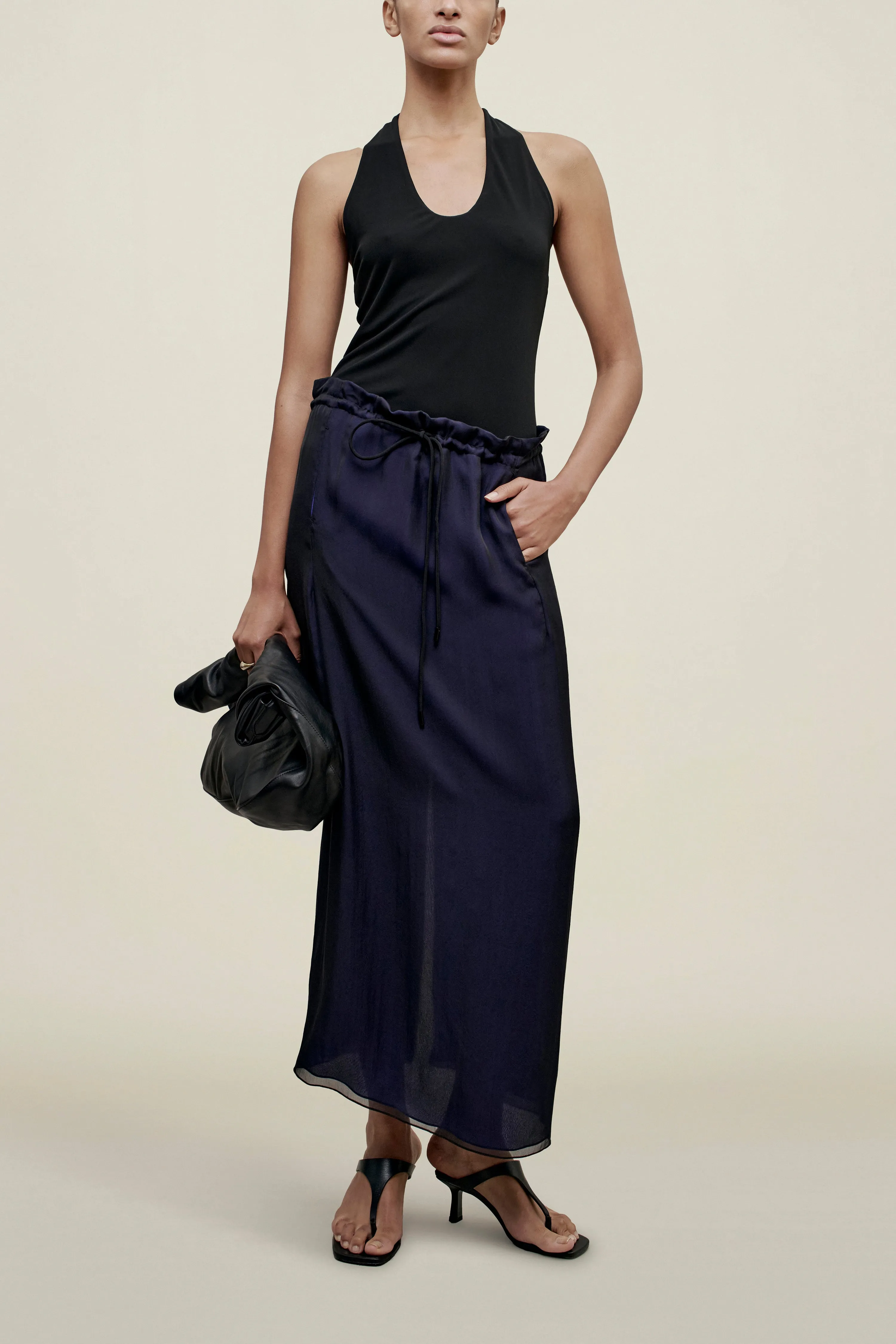 Regina Drawstring Skirt in Trapped Silk sold by Kall Meyer product image thumbnail 3