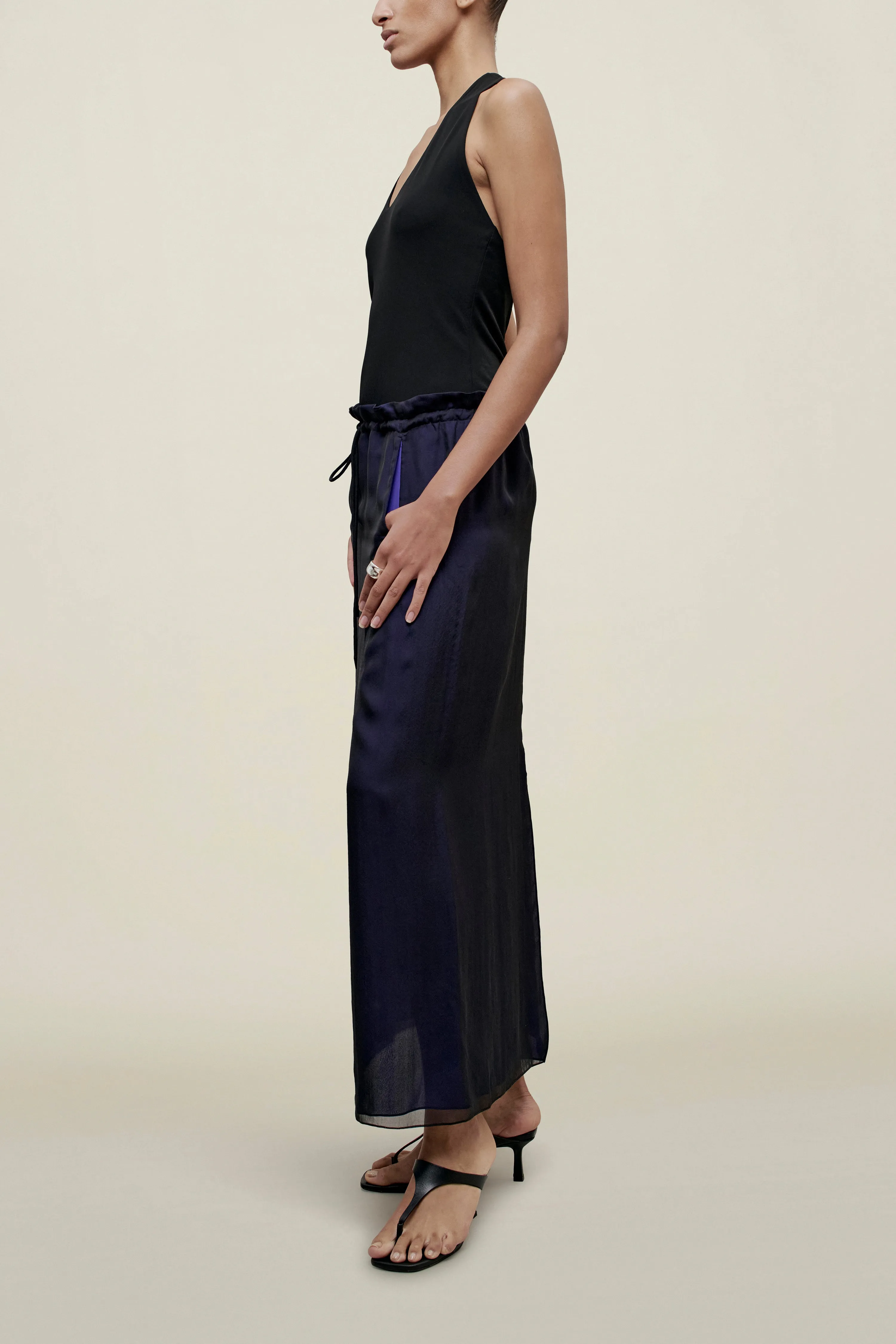 Regina Drawstring Skirt in Trapped Silk sold by Kall Meyer product image thumbnail 4