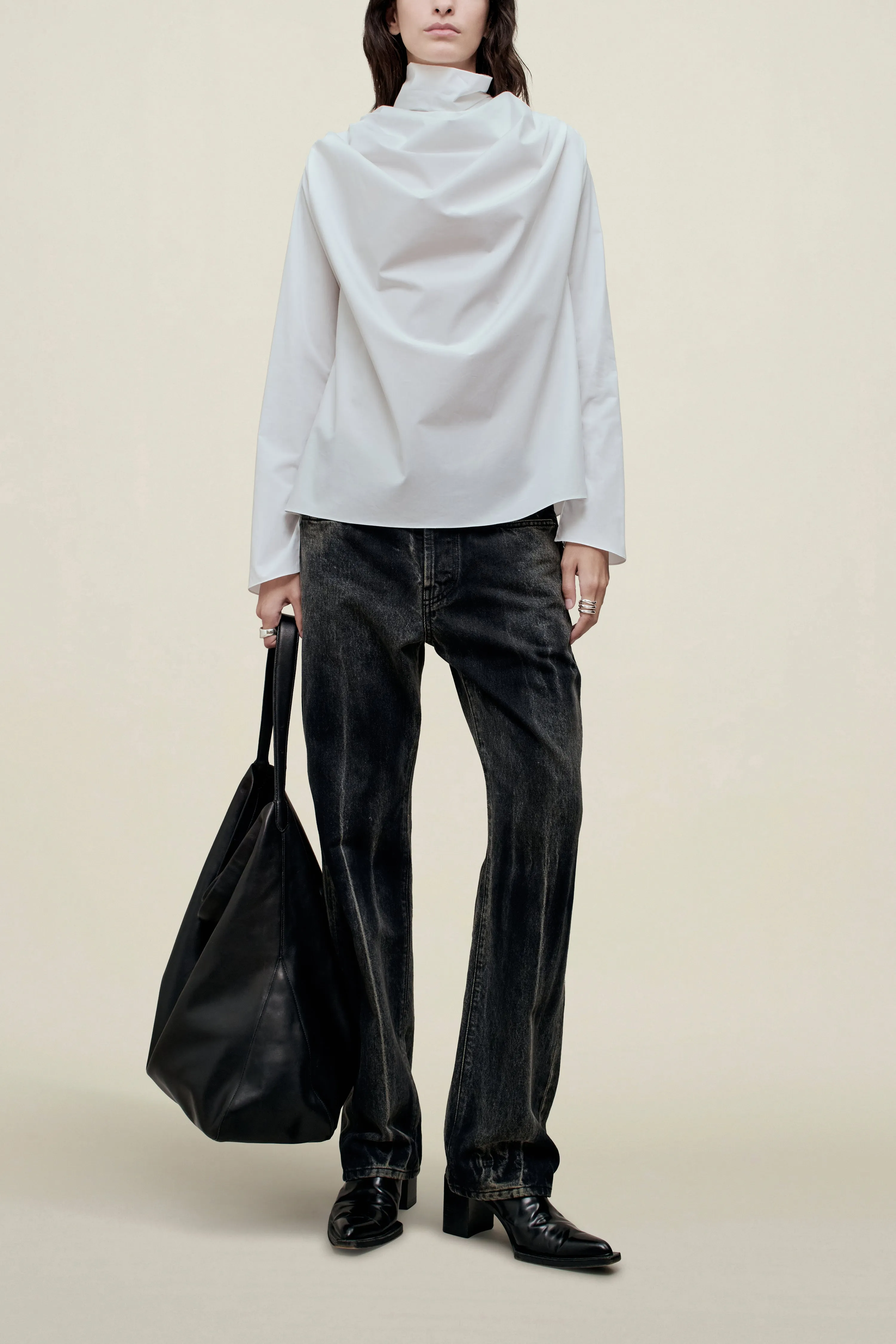 Penelope Draped Blouse in Cotton Poplin sold by Kall Meyer product image thumbnail 2