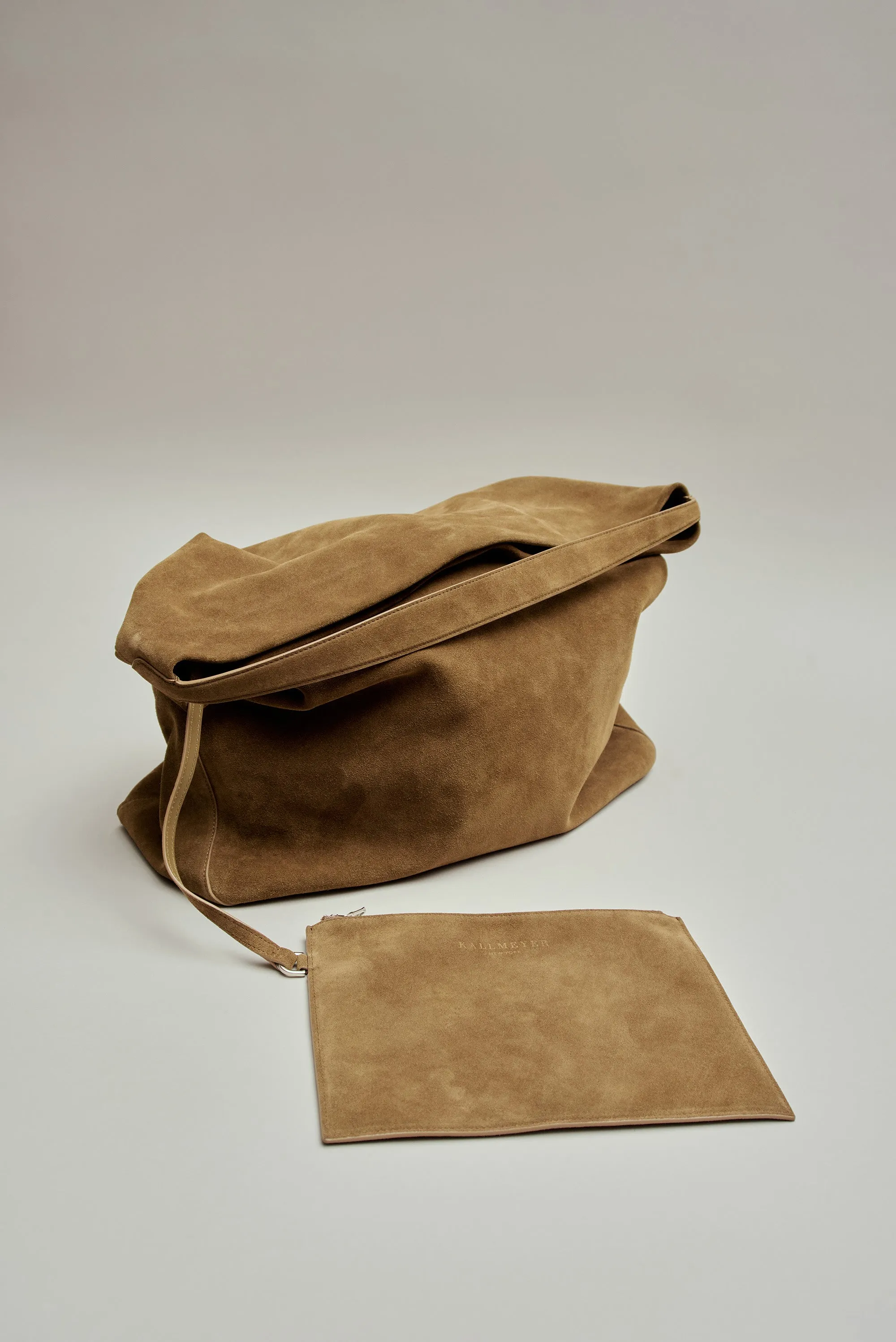 Toulon Slouch Bag in Calf Suede sold by Kall Meyer product image thumbnail 4
