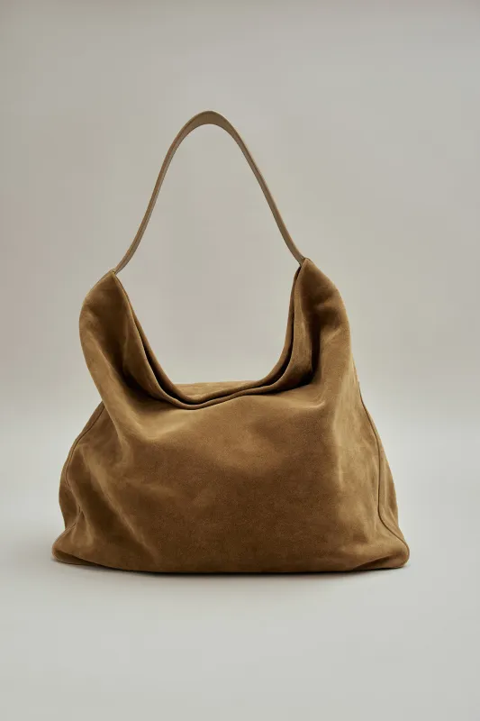 Toulon Slouch Bag in Calf Suede made by Kall Meyer