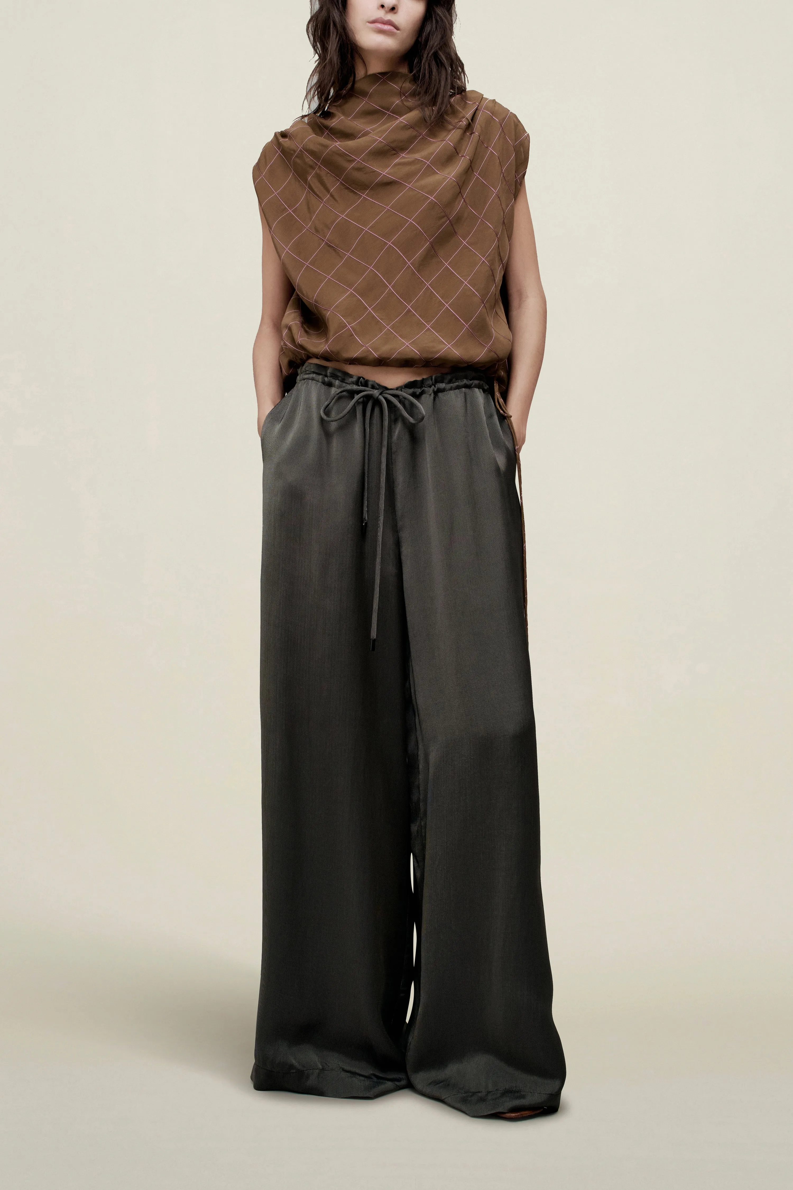 Wesley Drawstring Pant in Fluid Viscose sold by Kall Meyer product image thumbnail 3