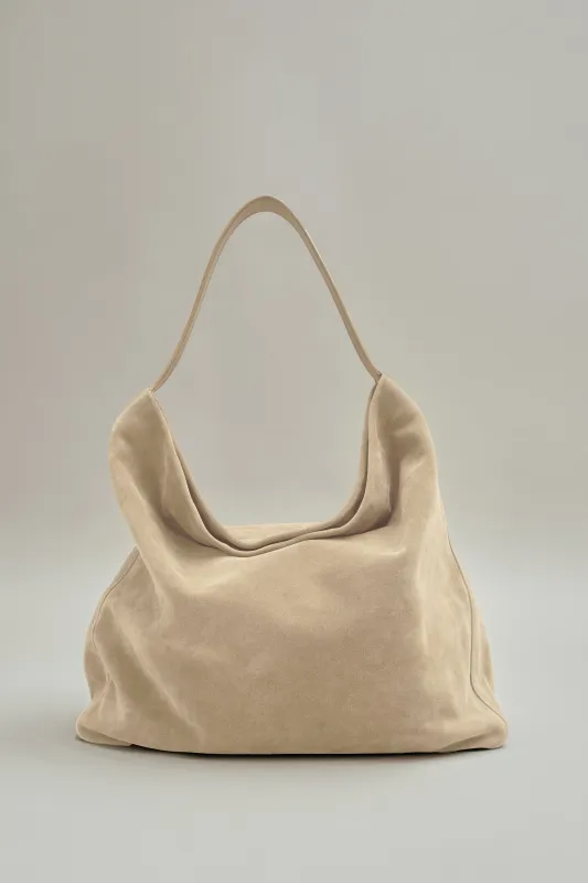 Toulon Slouch Bag in Calf Suede made by Kall Meyer