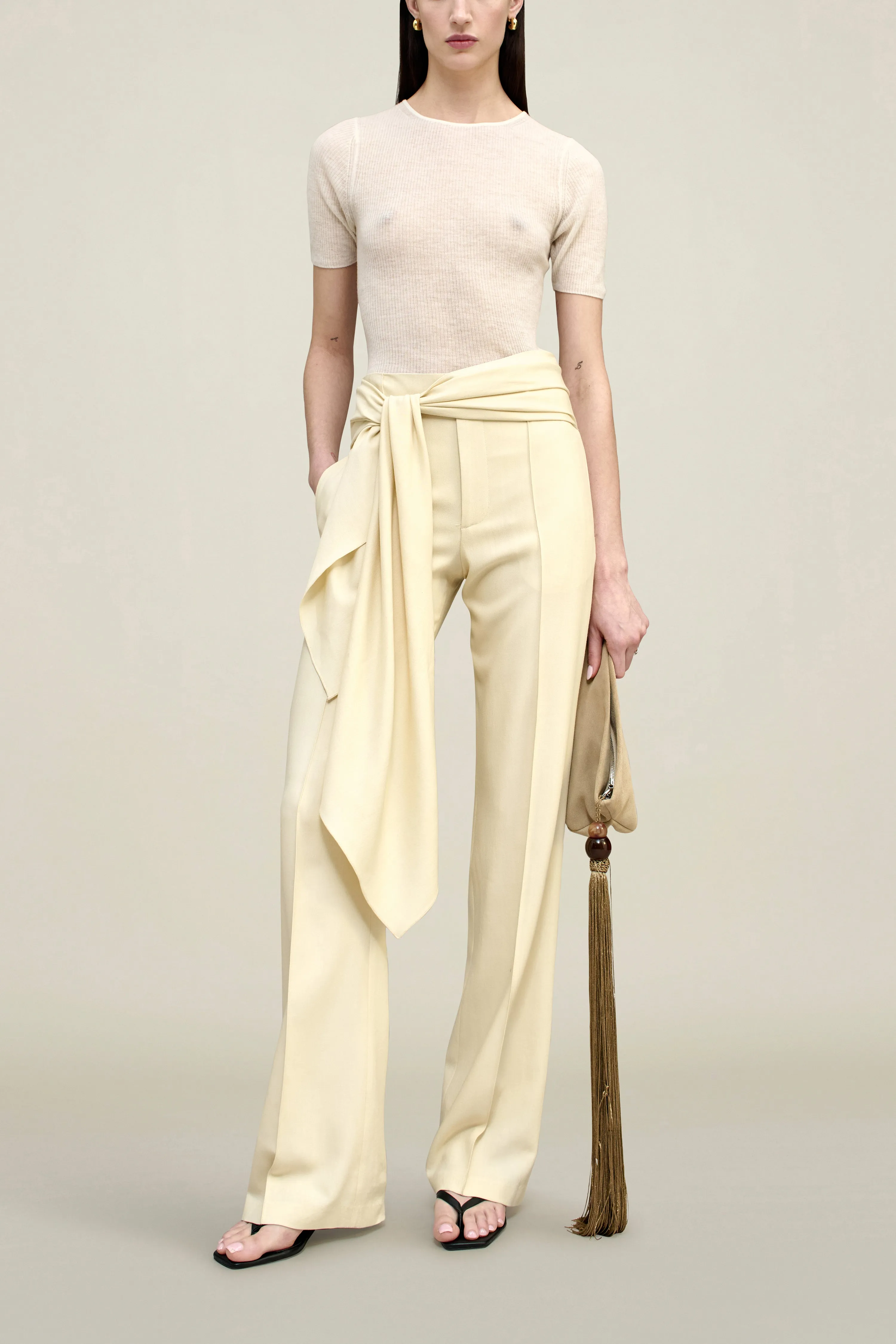 Ulla Tie Trouser in Virgin Wool Blend sold by Kall Meyer product image thumbnail 2
