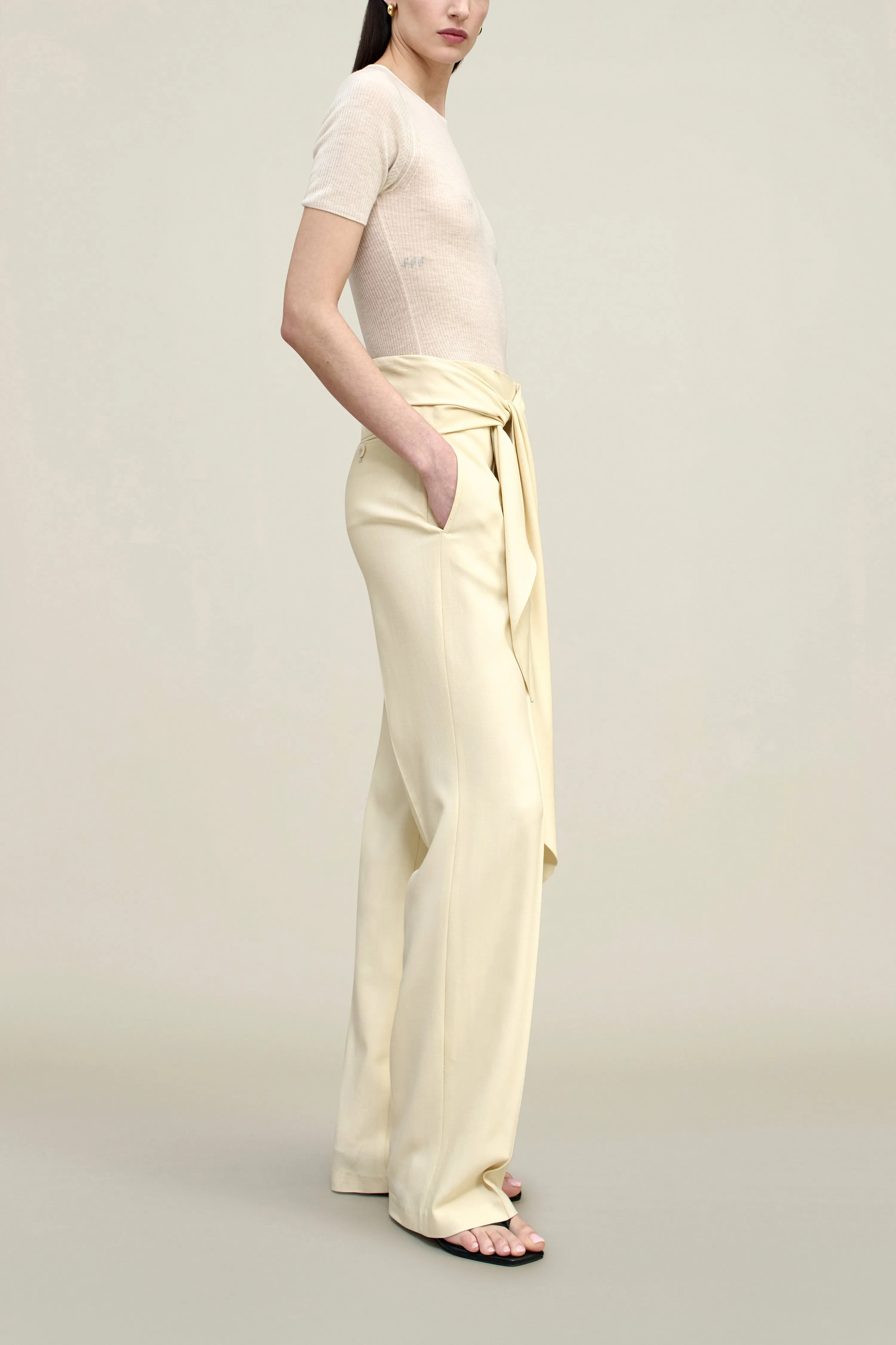 Ulla Tie Trouser in Virgin Wool Blend sold by Kall Meyer product image thumbnail 4