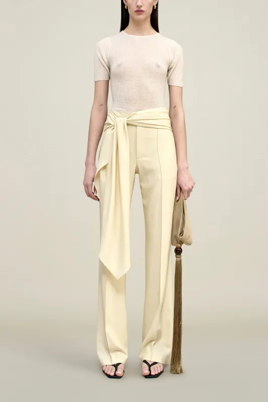 Ulla Tie Trouser in Virgin Wool Blend made by Kall Meyer