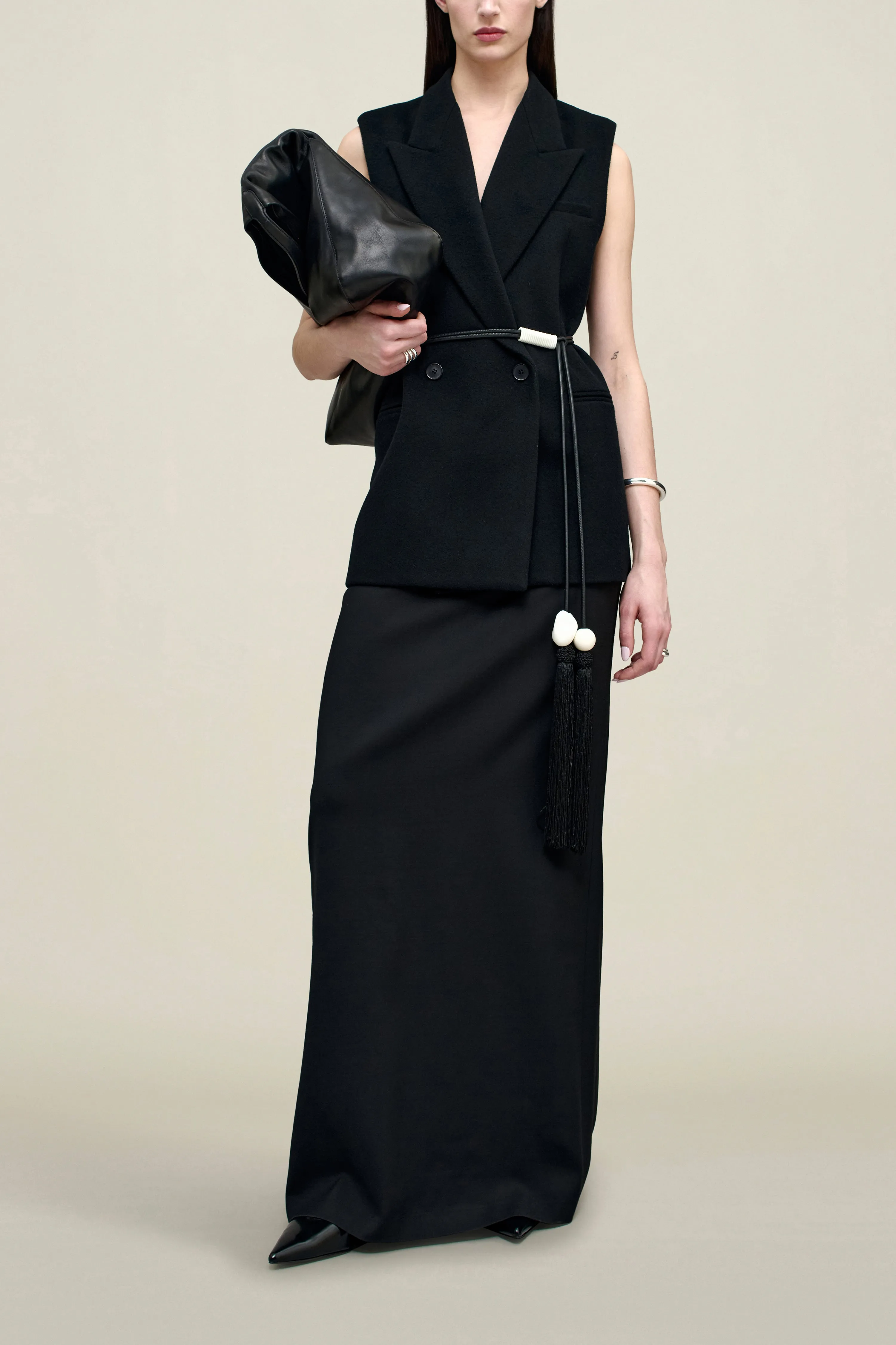 Deon Sleeveless Blazer in Wool Coating sold by Kall Meyer product image thumbnail 2